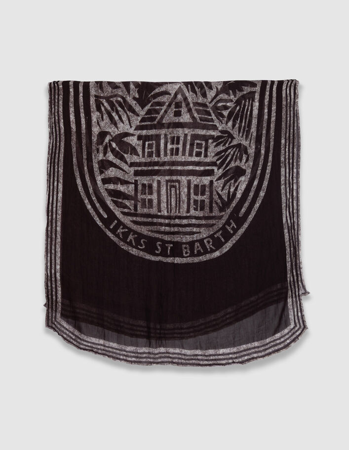 Foulard bordeaux motif arty Homme