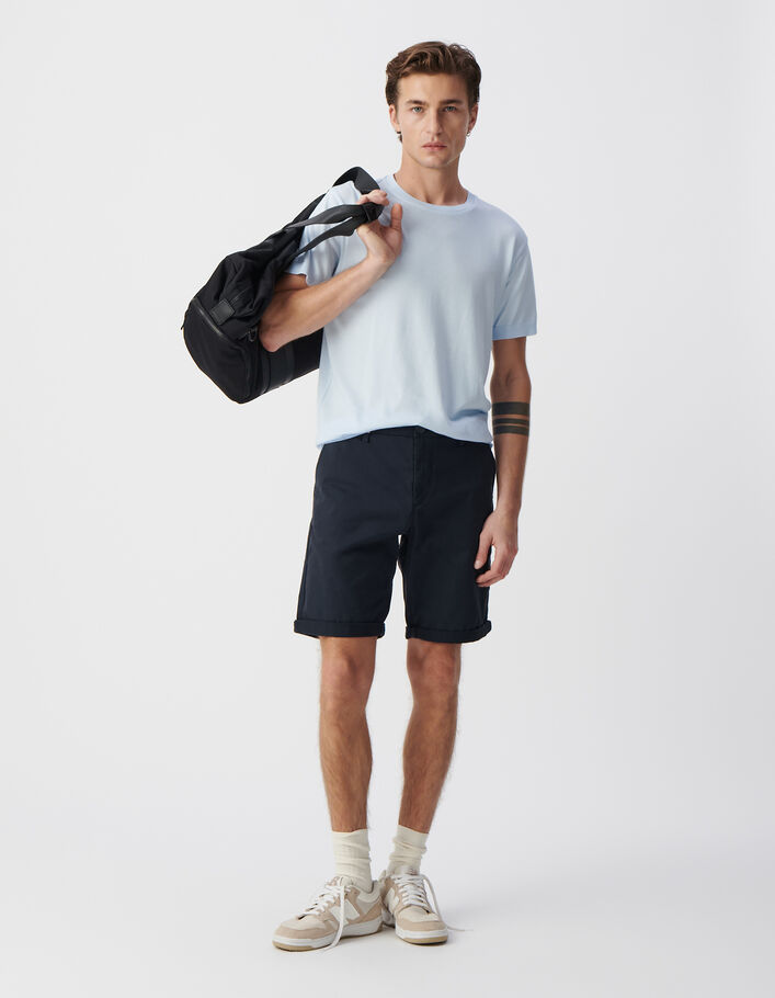 T-shirt ciel col rond en coton modal Homme