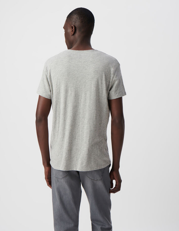 T-shirt L'Essentiel gris col V Homme