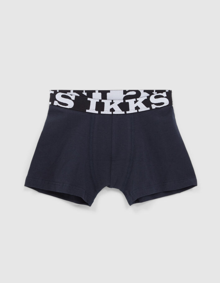 Boxers marine et gris gar&ccedil;on
