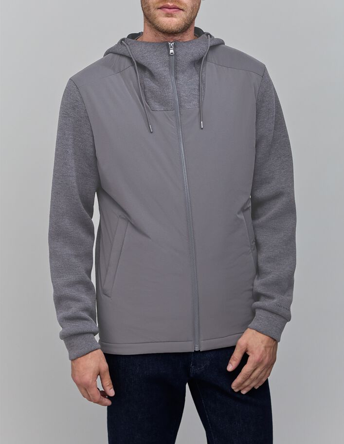 Sous-doudoune graphite bi-mati&egrave;re Homme