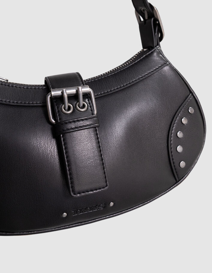 Sac &agrave; main noir d&eacute;cor clous fille