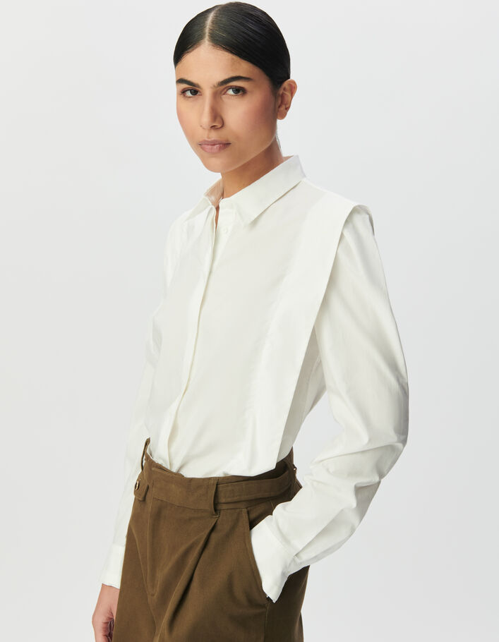 Chemise blanche d&eacute;coupes c&ocirc;t&eacute;s Femme