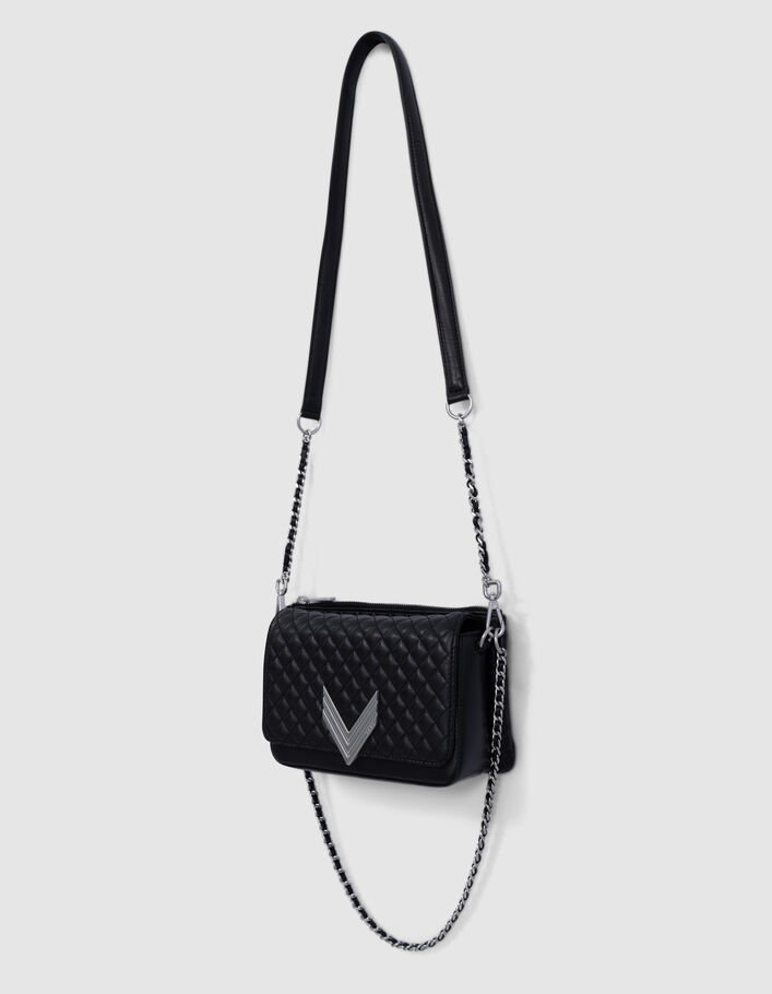 Le sac 111 DROUOT noir cuir matelass&eacute; Femme