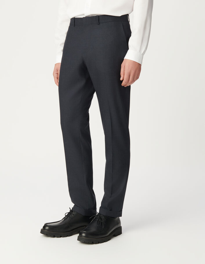 Pantalon de costume marine 100% laine Homme