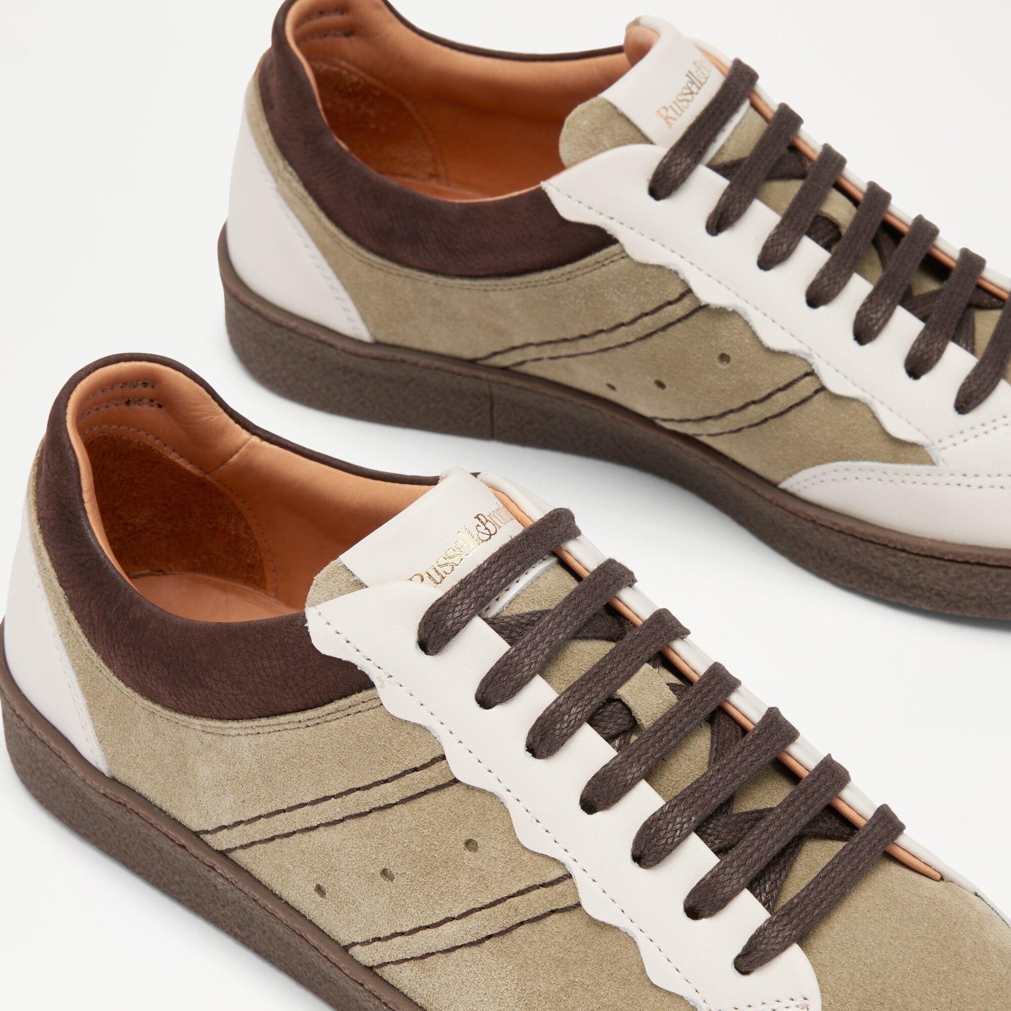 Roller<br>Scalloped Lace Up Trainer