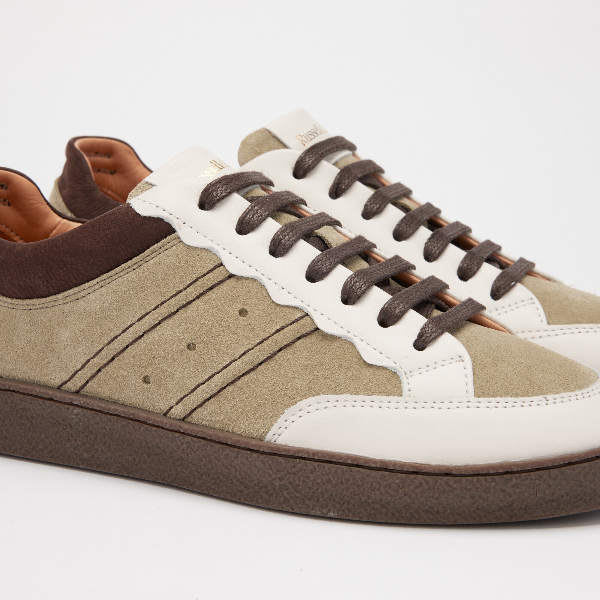 Roller<br>Scalloped Lace Up Trainer