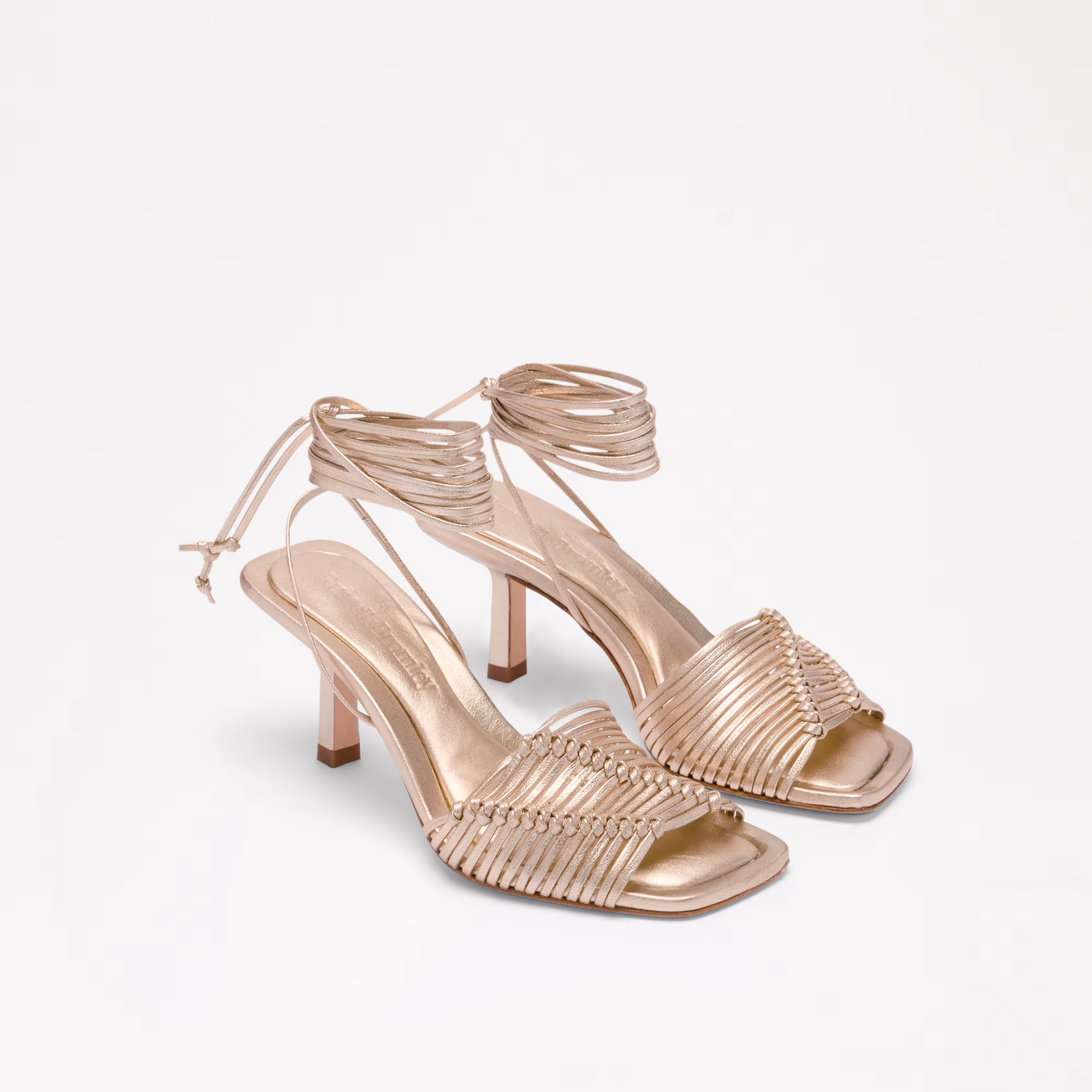 Angelbank<br>Lace Up Heeled Sandal