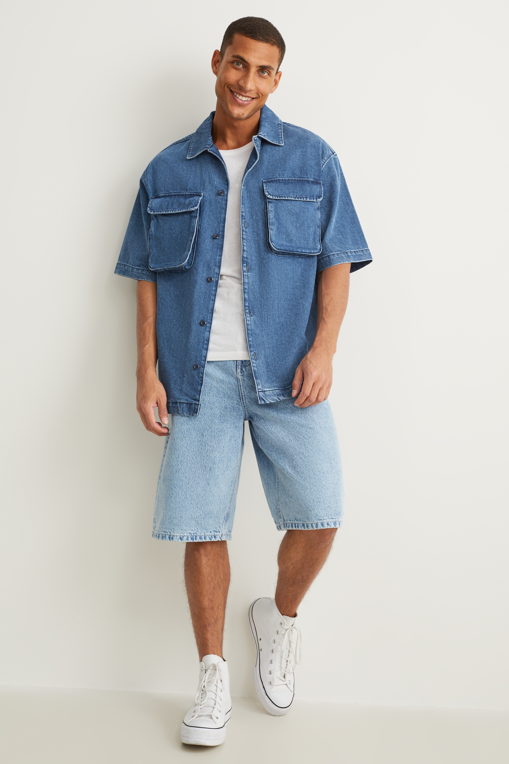 Denim shirt - regular fit - Kent collar
