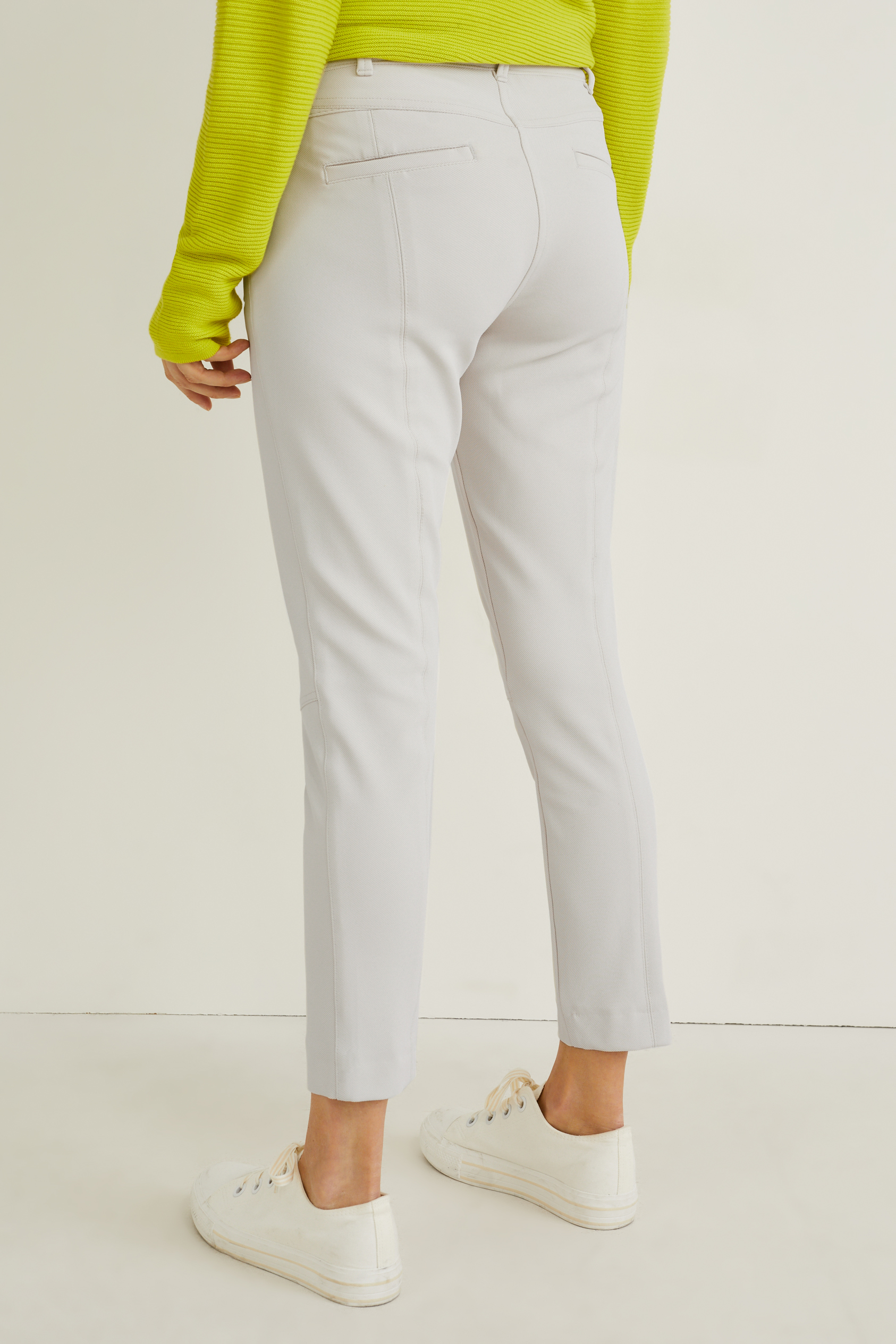 Cloth trousers - mid-rise waist - slim fit