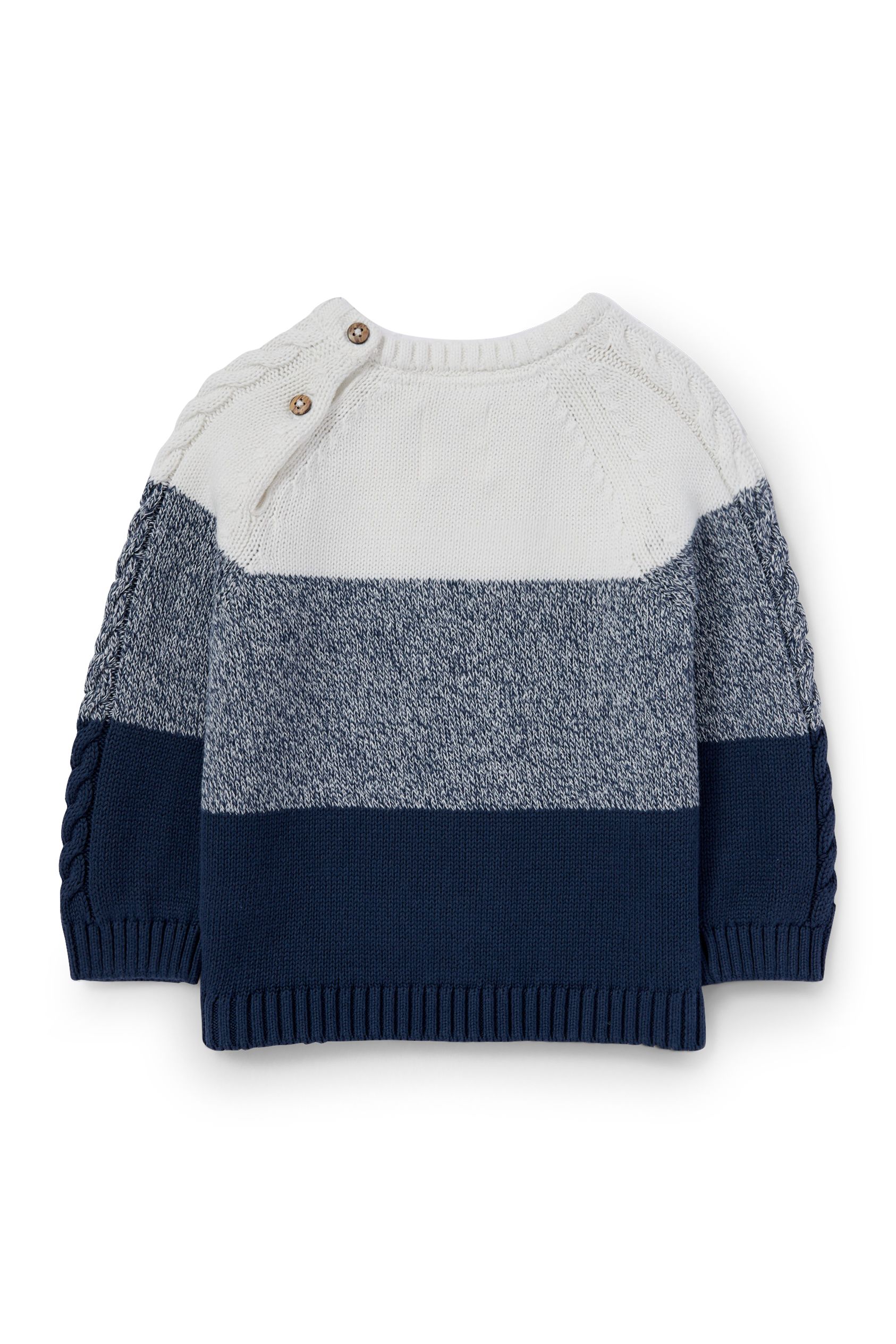 Baby jumper - cable knit pattern