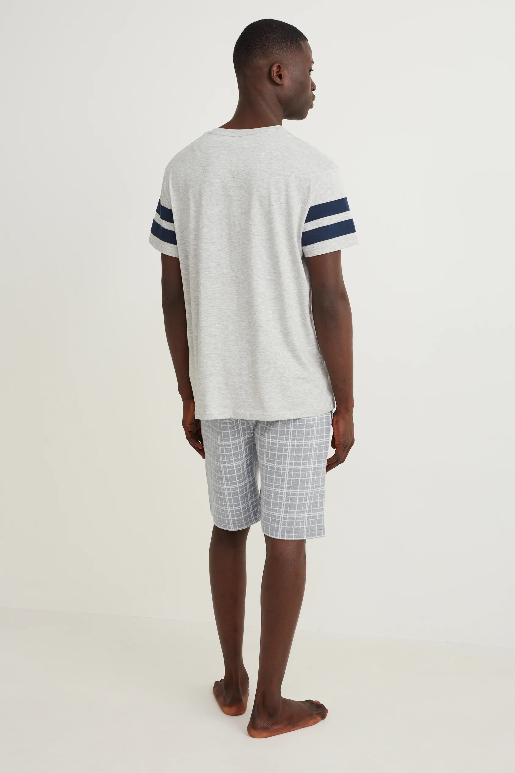 Pyjama shorts - check