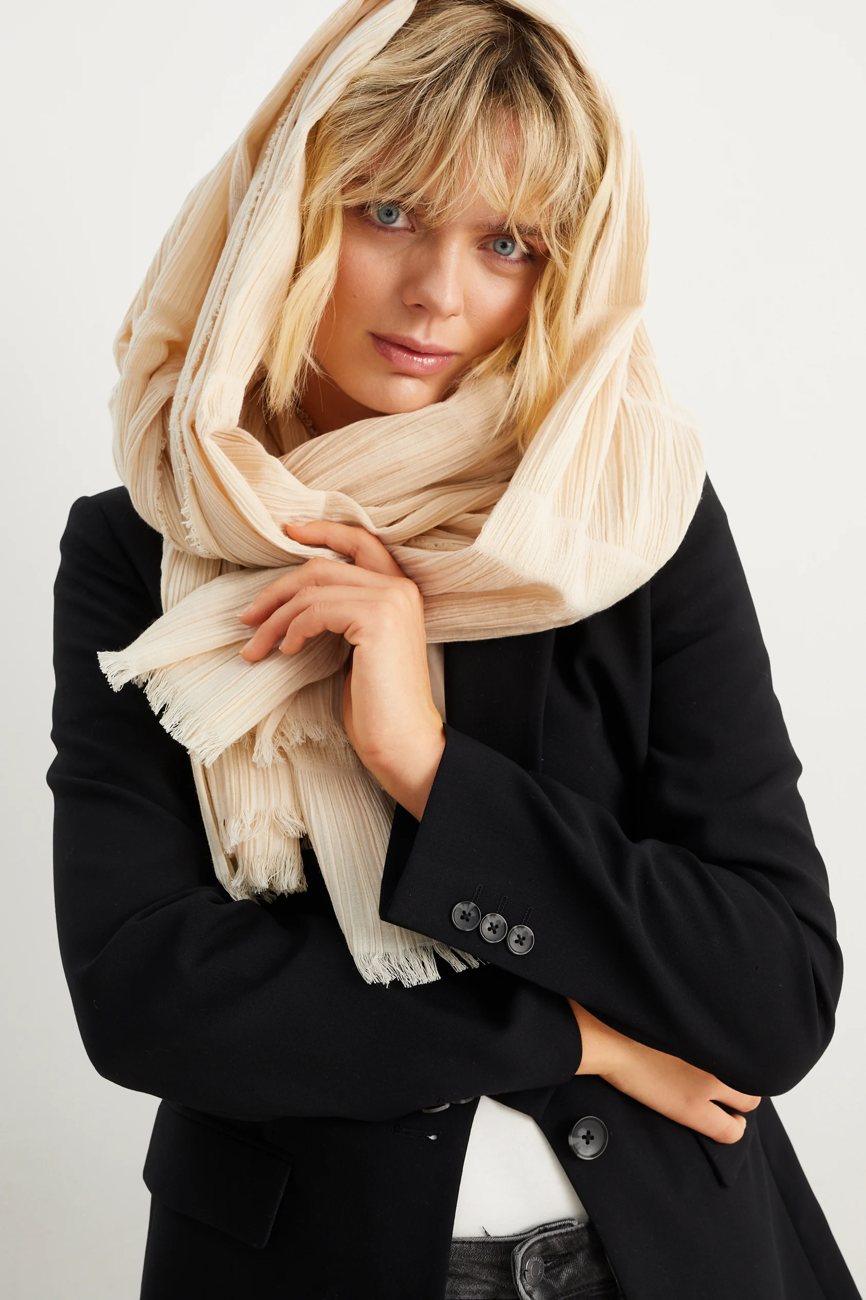 Pleated scarf