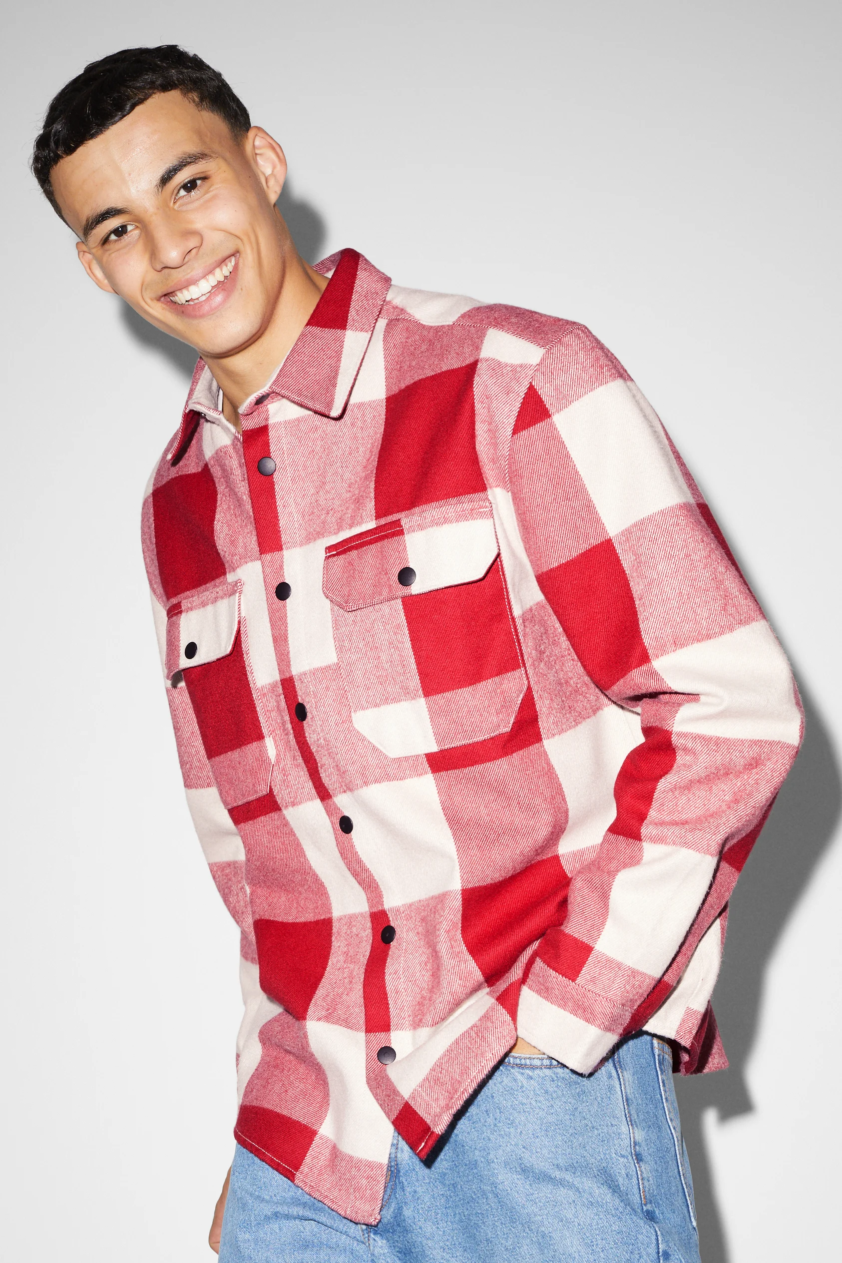 Shirt - relaxed fit - kent collar - check