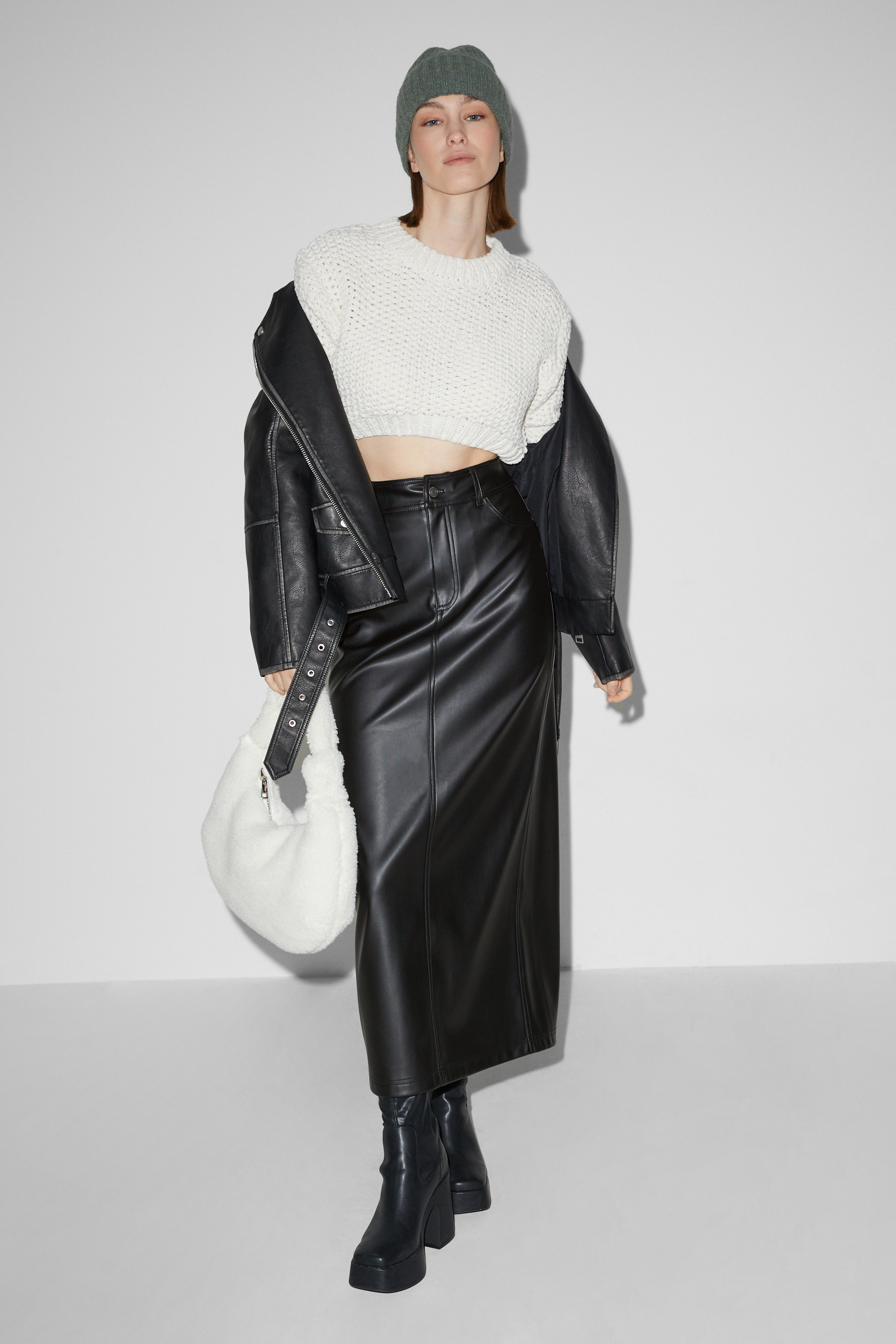 CLOCKHOUSE - skirt - faux leather