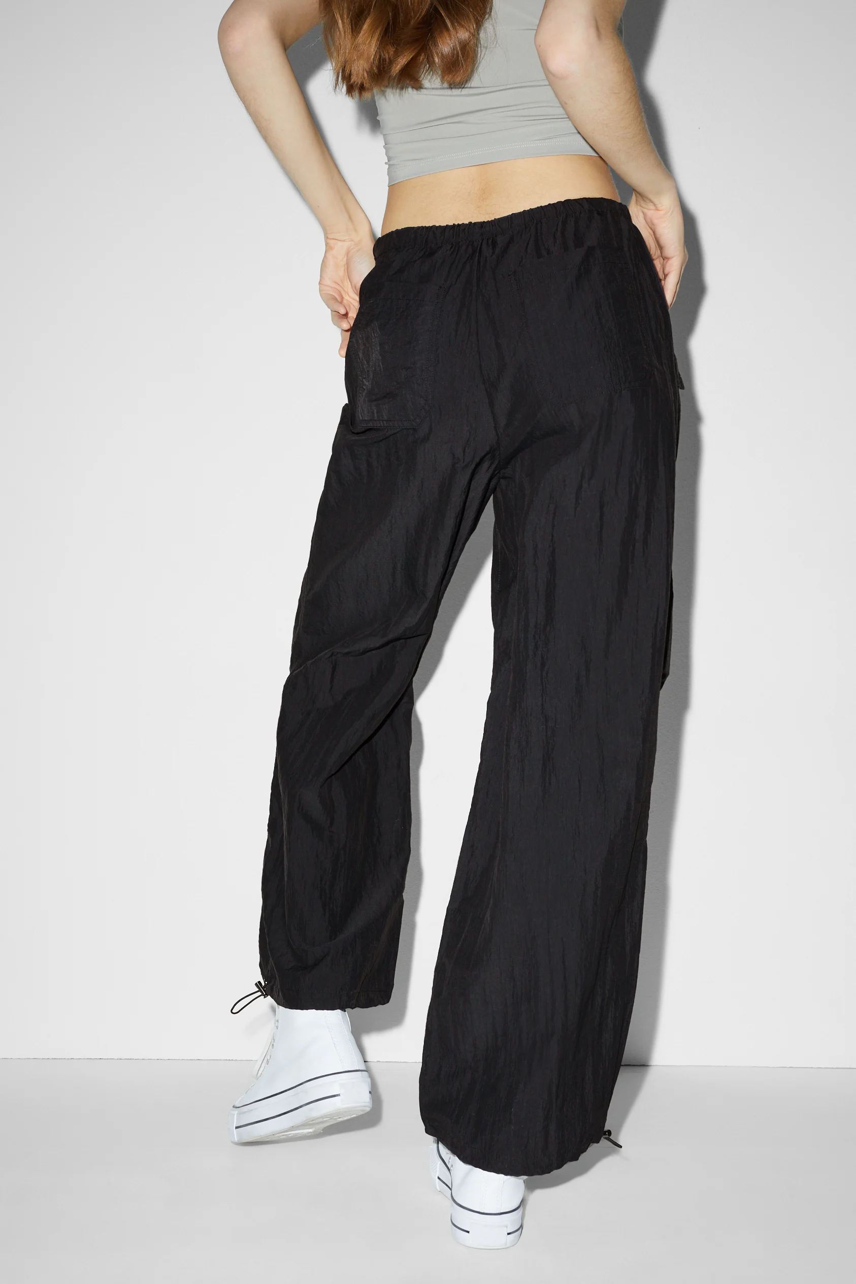 CLOCKHOUSE - parachute trousers - mid-rise waist - straight fit