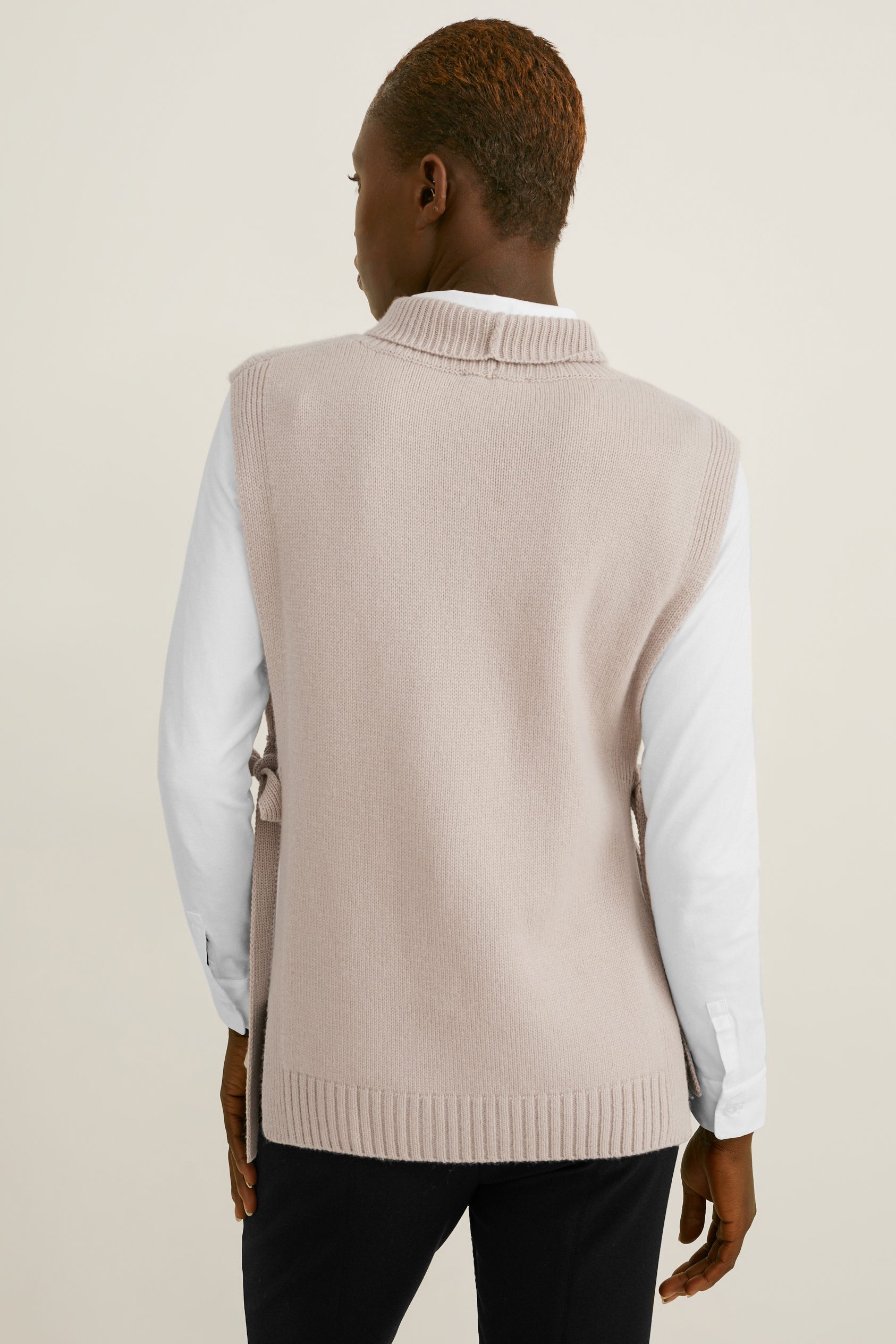 Cashmere blend poncho