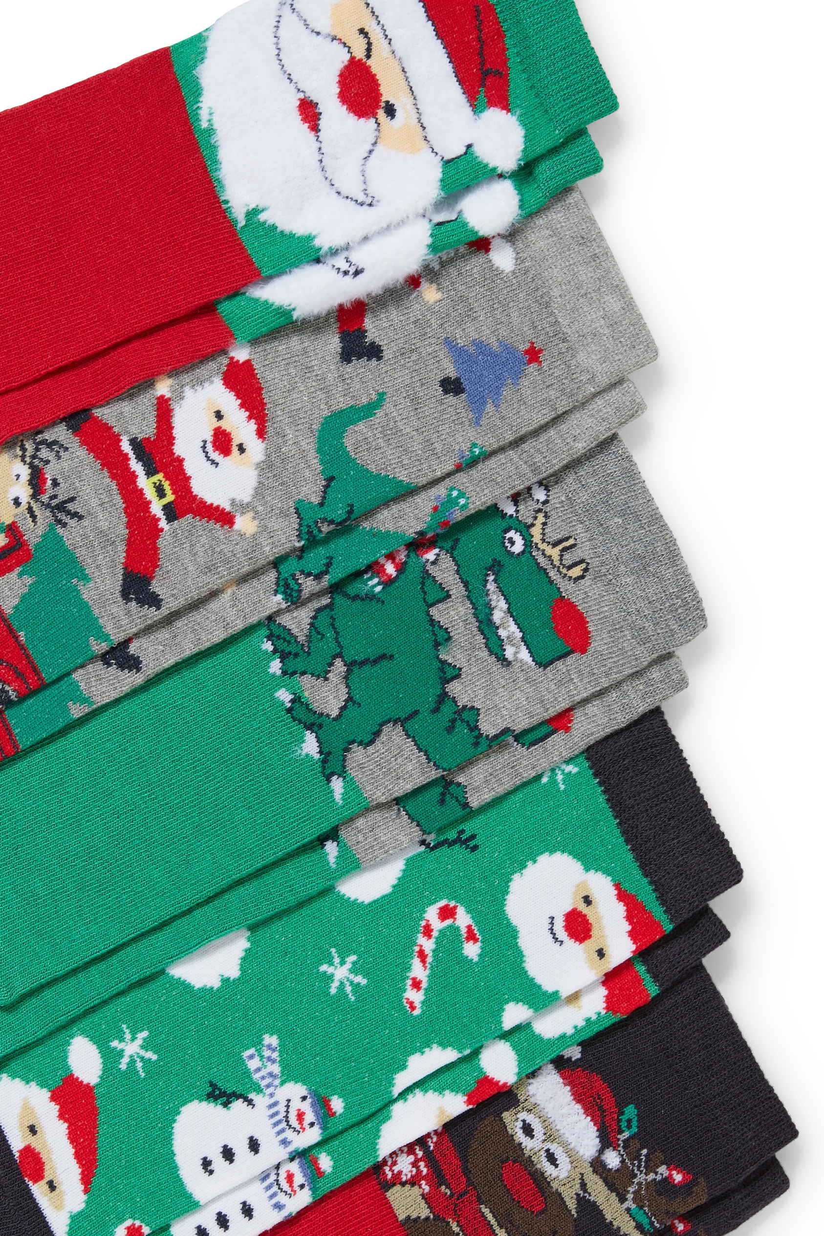 Multipack of 5 - Father Christmas - Christmas socks with motif