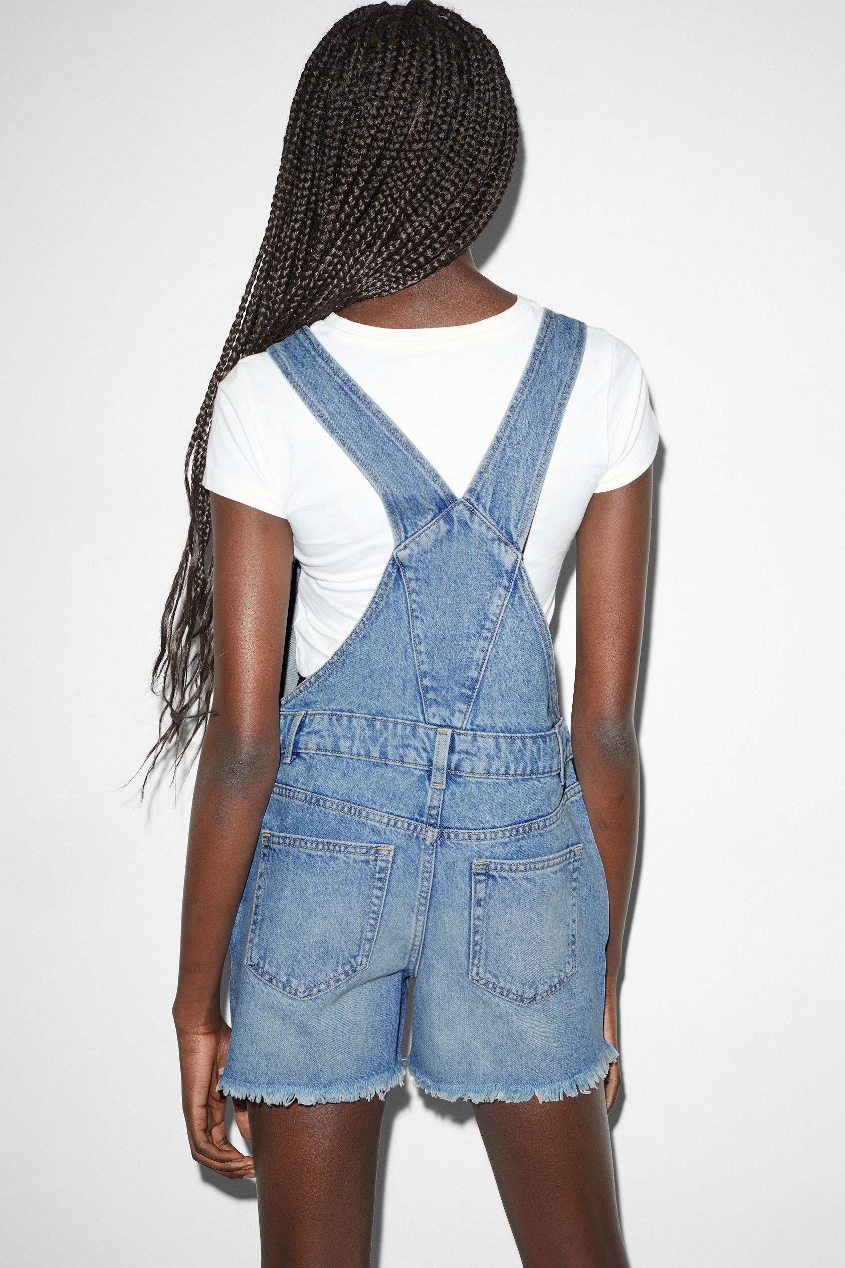 CLOCKHOUSE - denim dungaree shorts