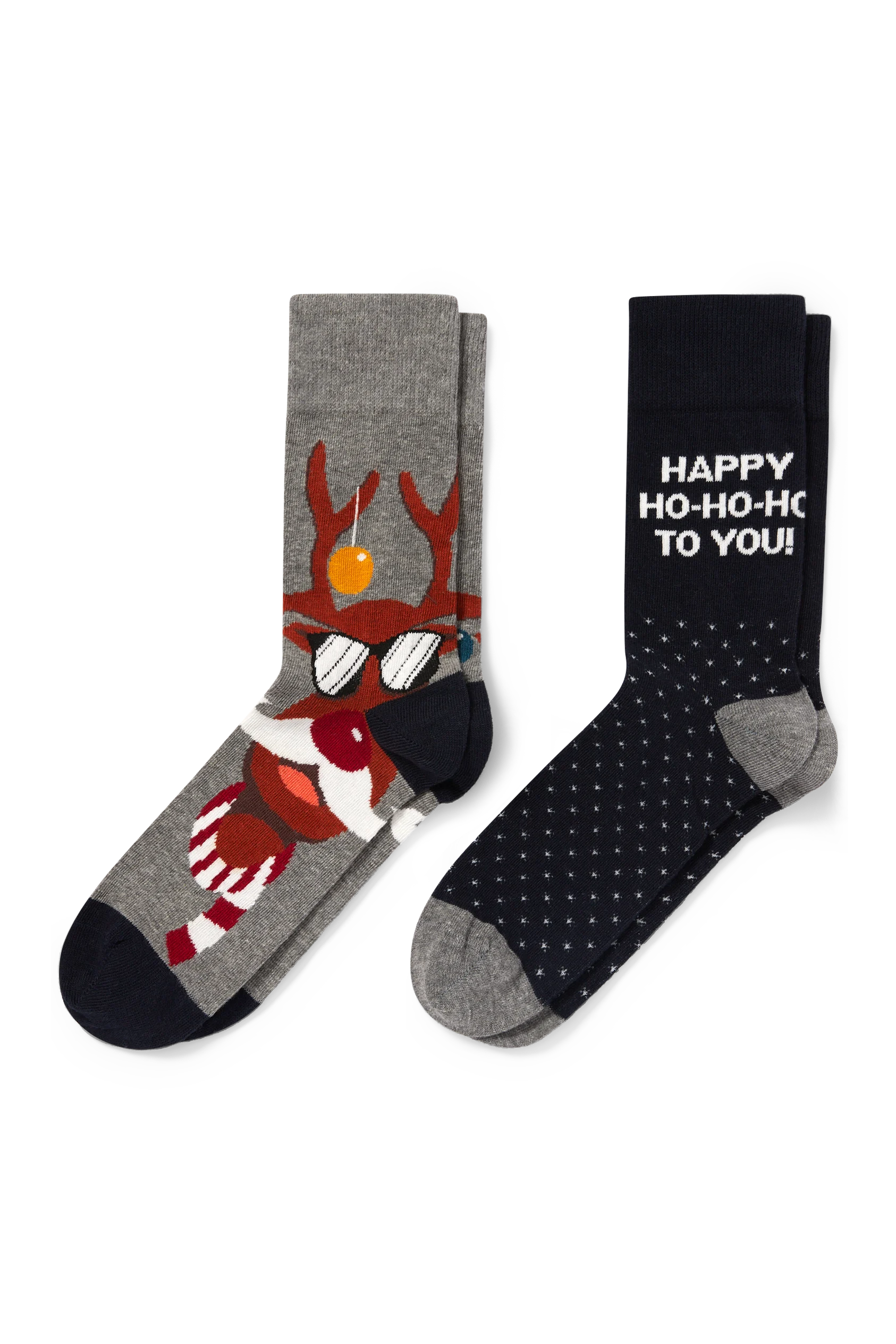 Multipack of 2 - Christmas socks with motif - Rudolf