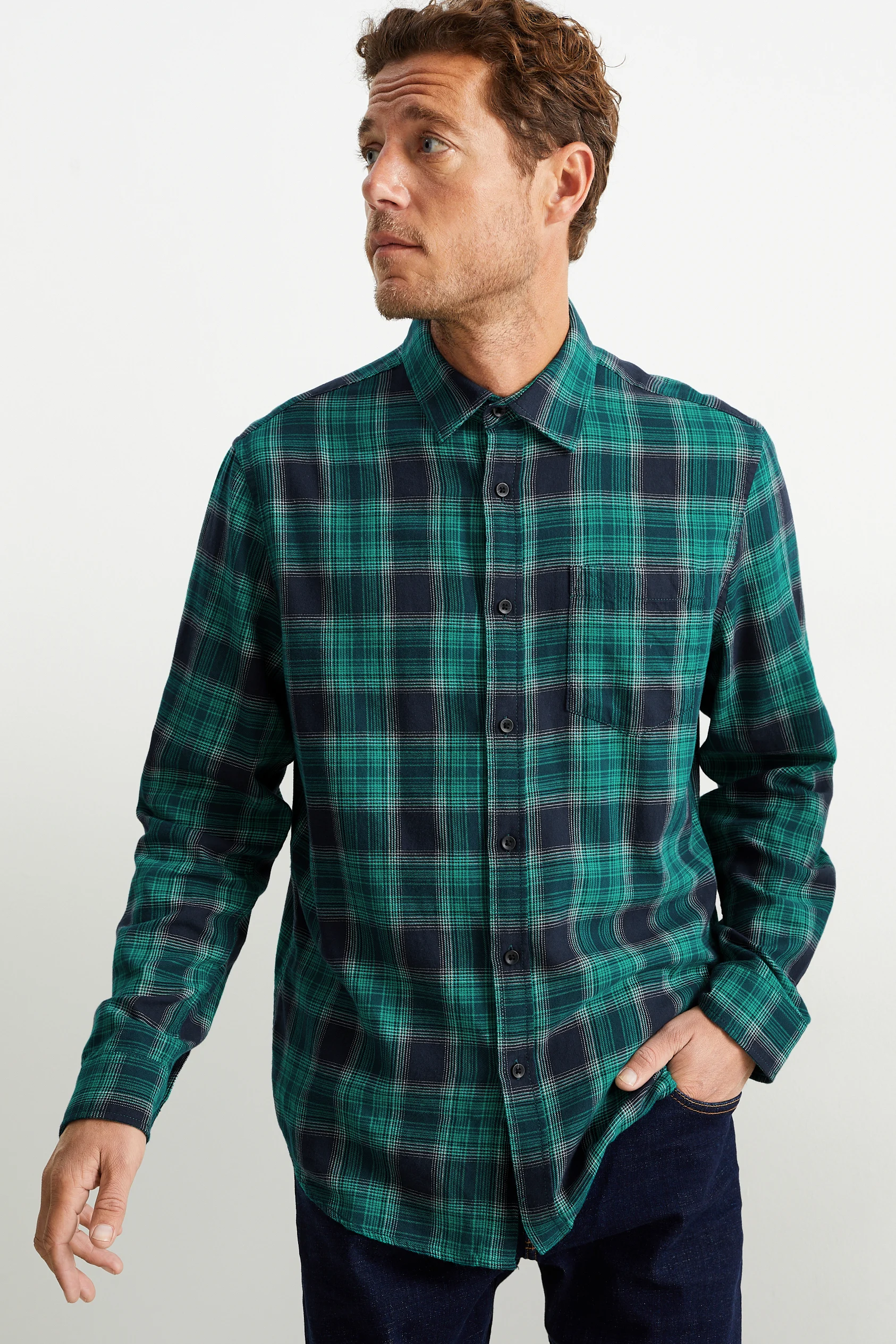 Shirt - regular fit - kent collar - check
