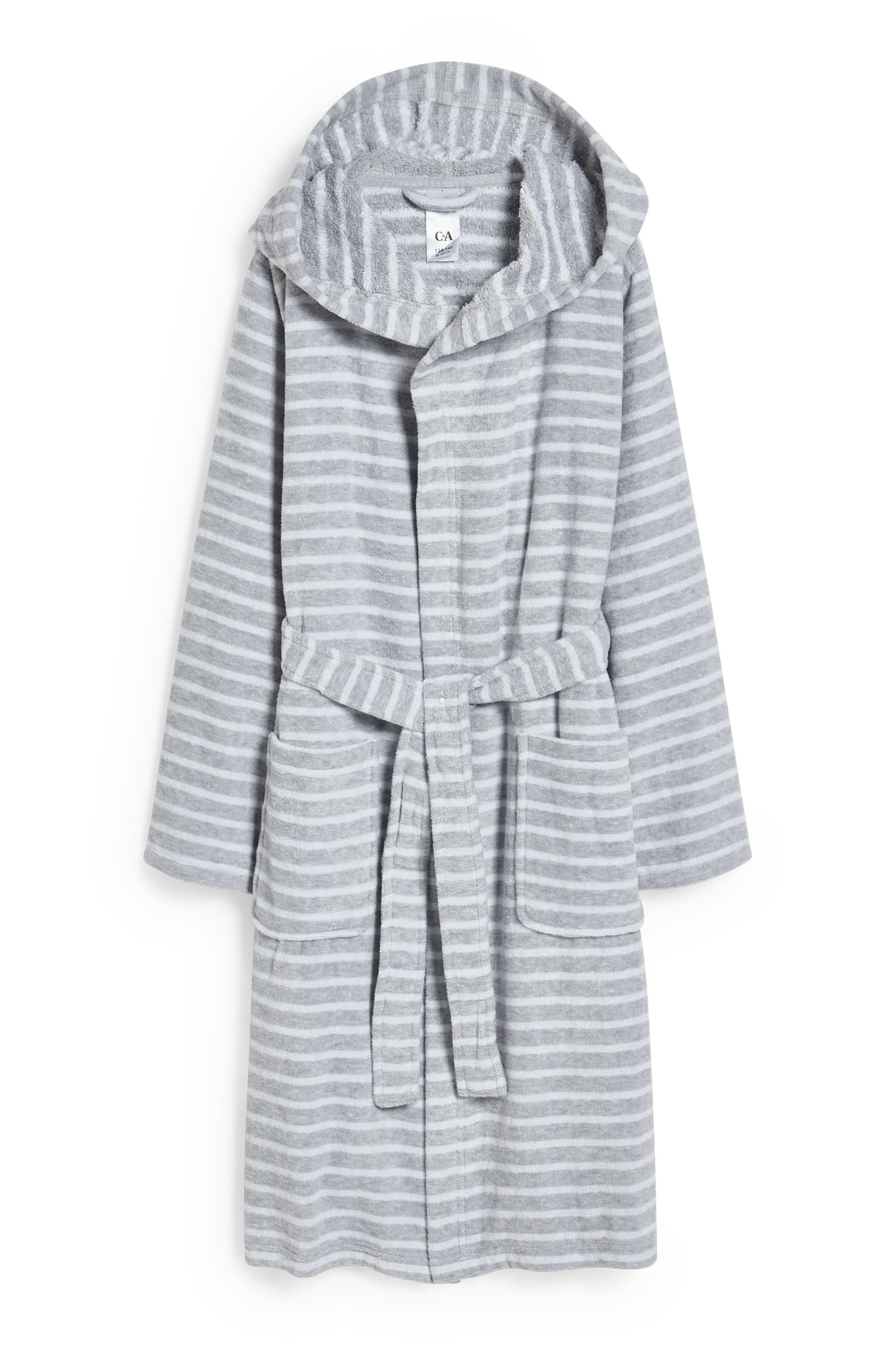 Bathrobe with hood - striped