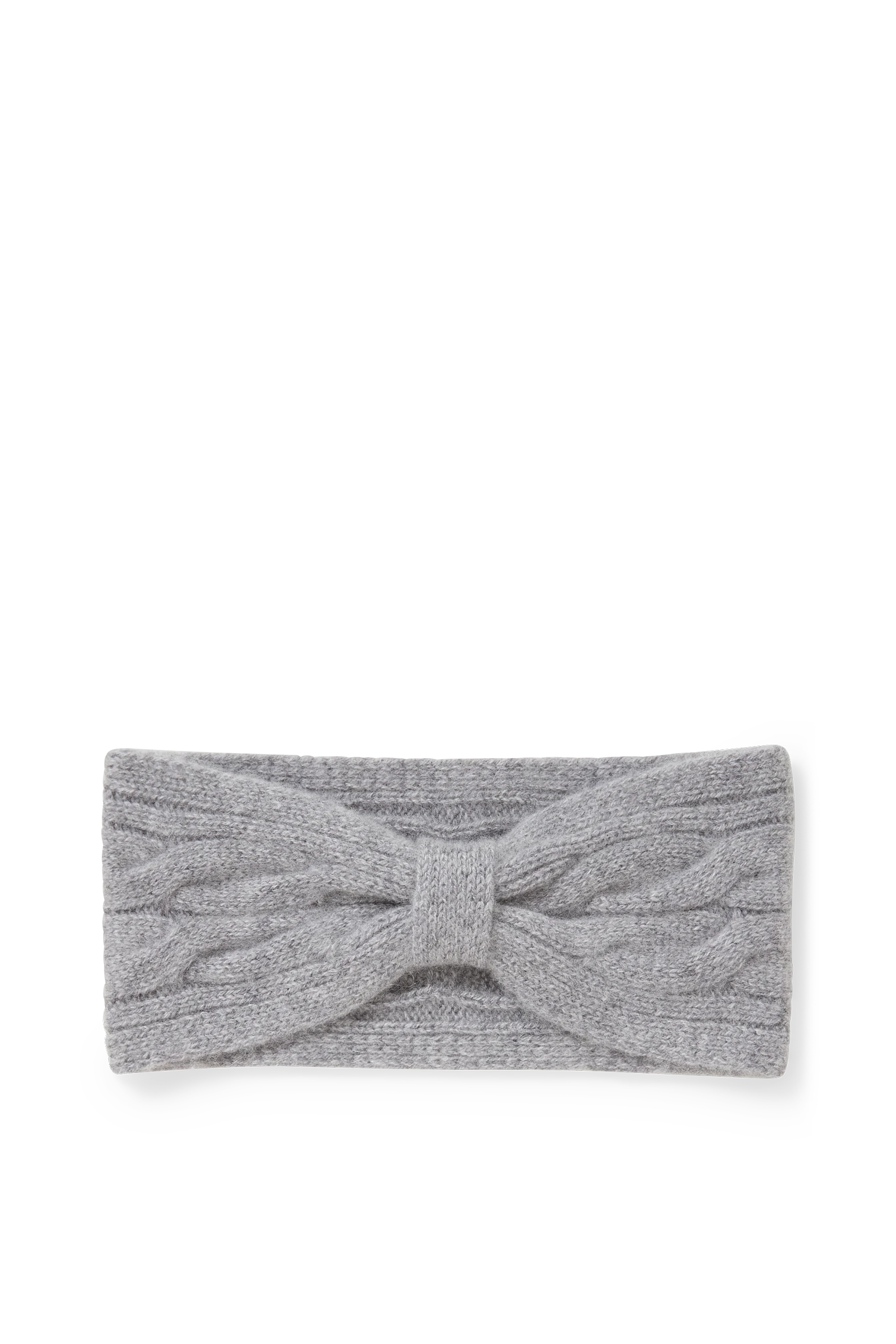 Cashmere headband - cable knit pattern