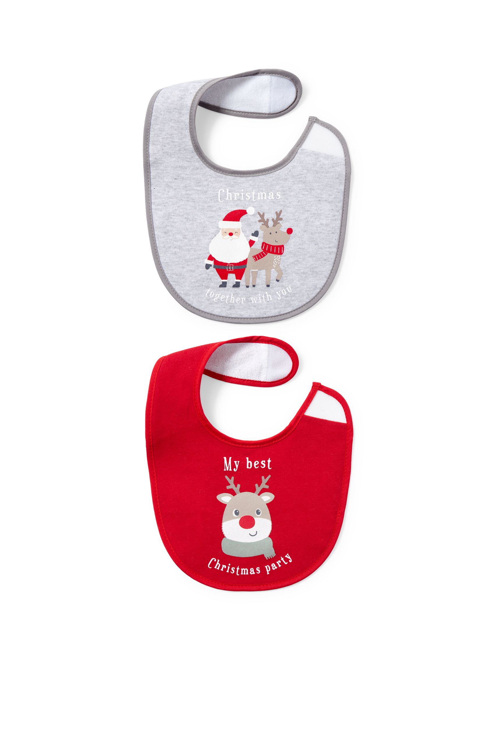 Multipack of 2 - baby Christmas bib