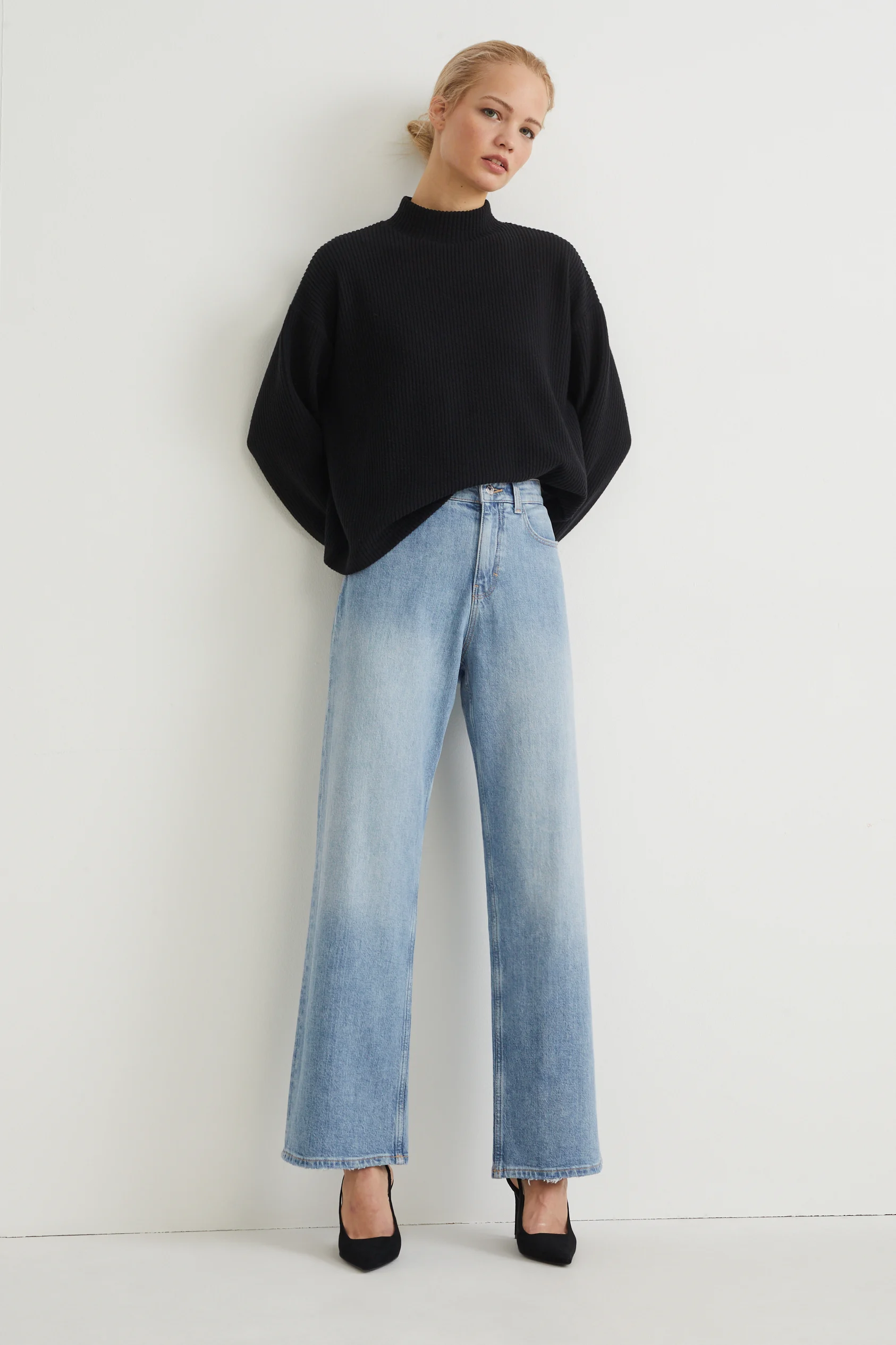 Relaxed jeans - high waist - LYCRA?