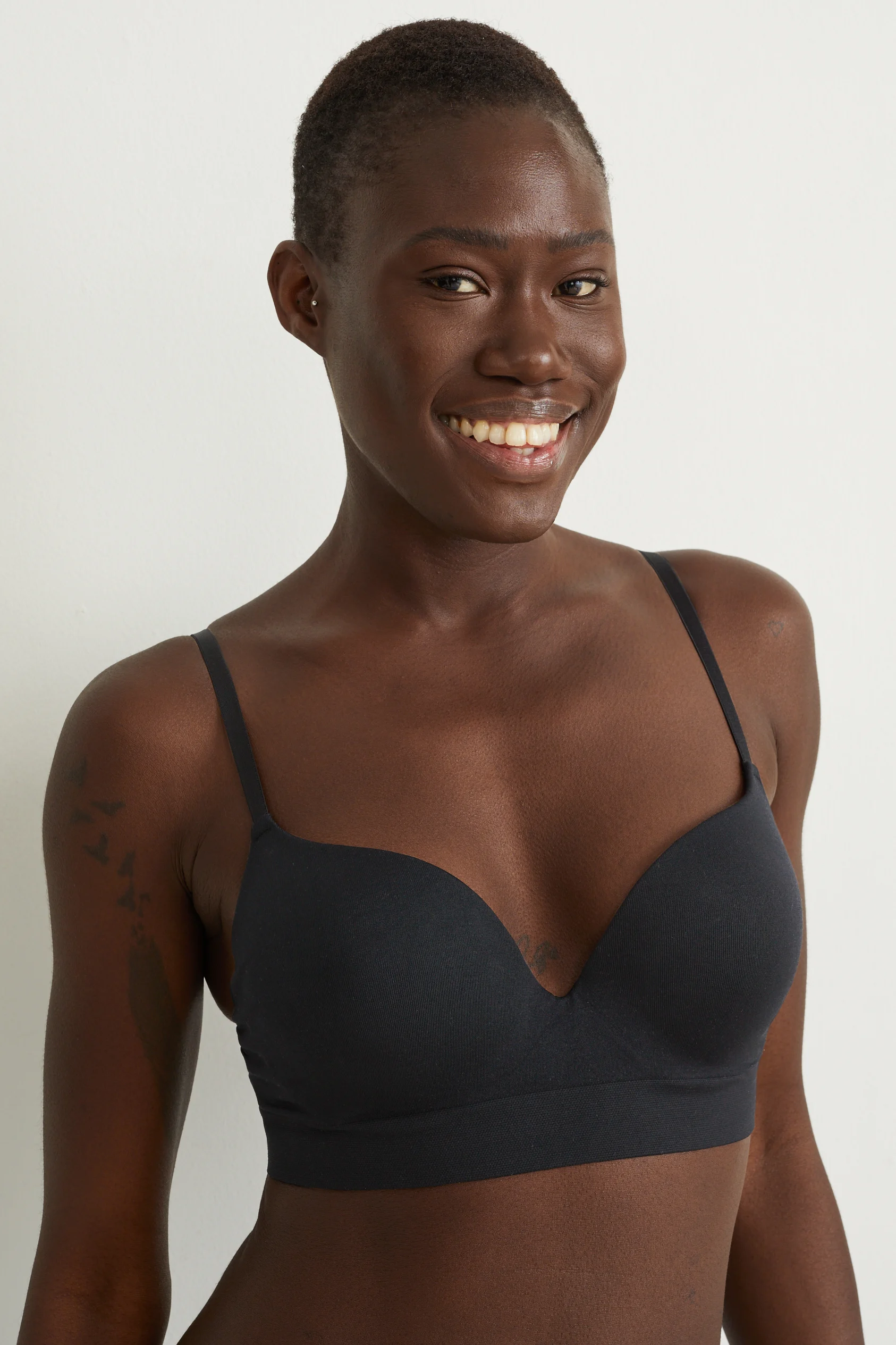 Non-wired bra - PLUNGE - push-up - seamless - LYCRA?