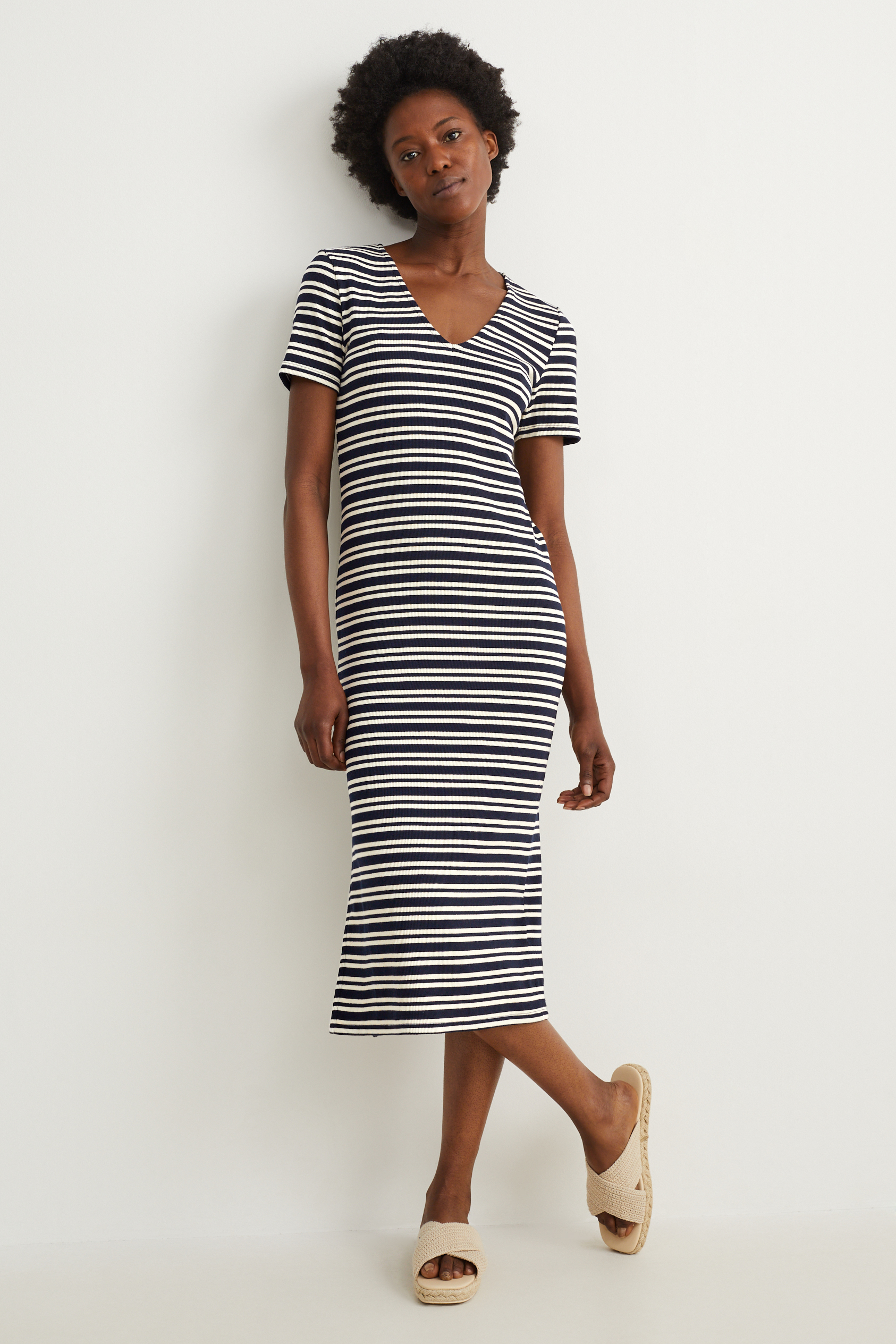 Bodycon dress - striped