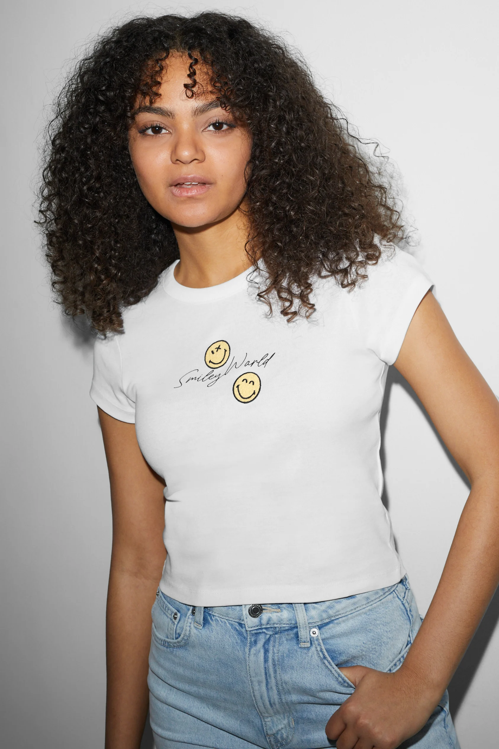 CLOCKHOUSE - cropped T-shirt - SmileyWorld?