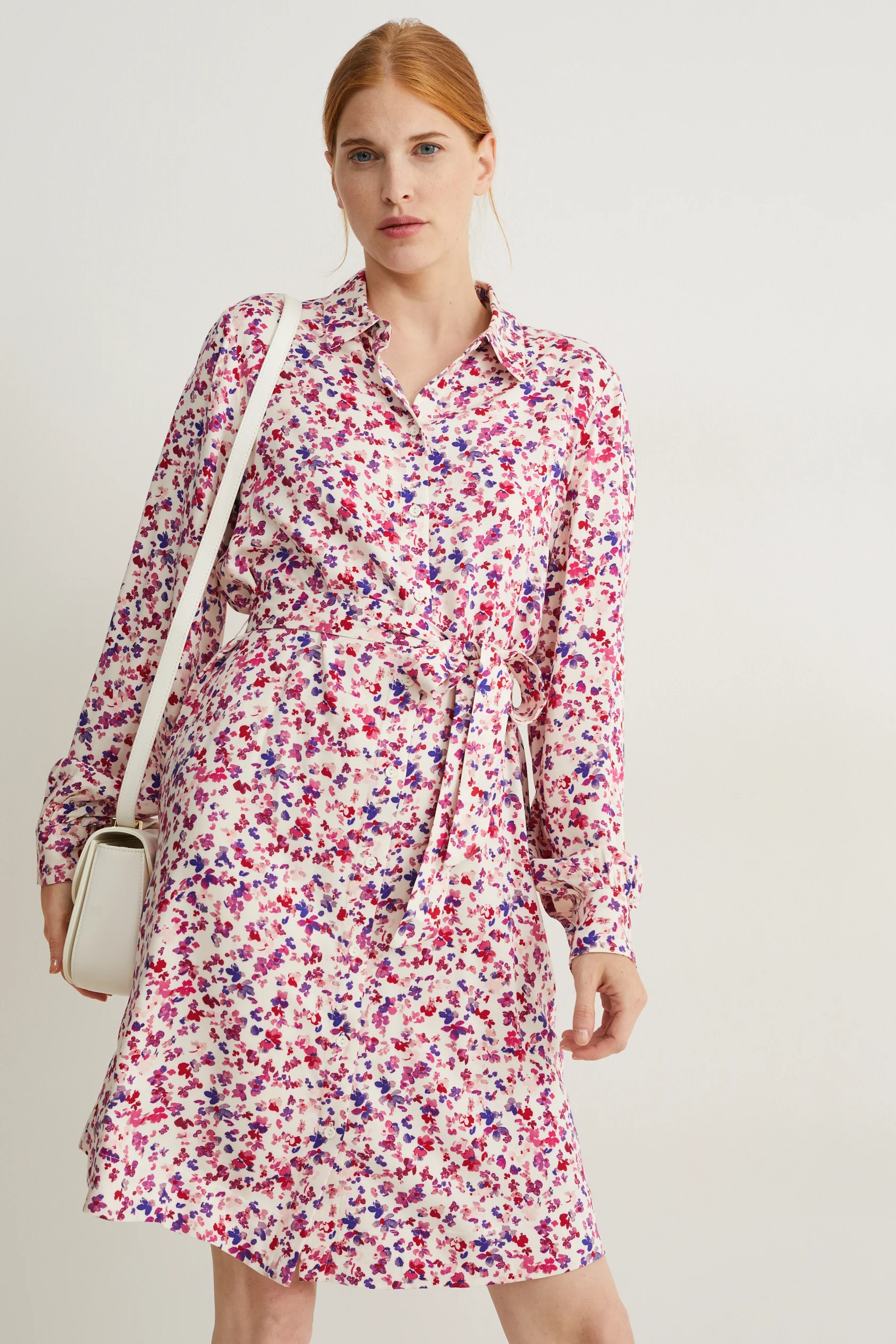 Viscose shirt dress - floral