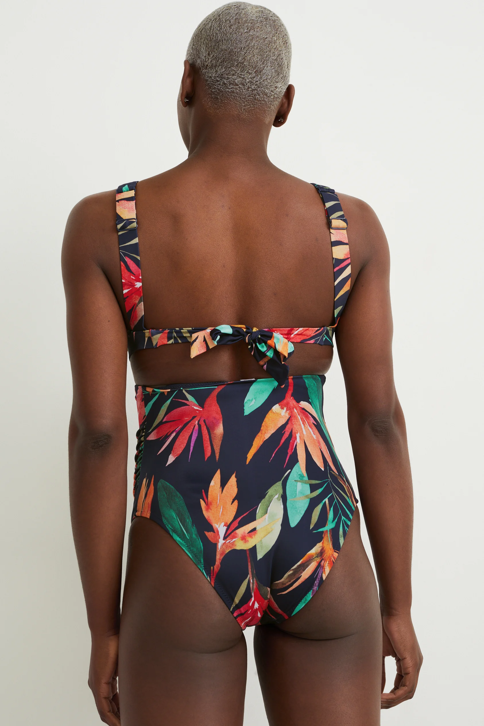 Bikini bottoms - high waist - LYCRA? XTRA LIFE? - patterned