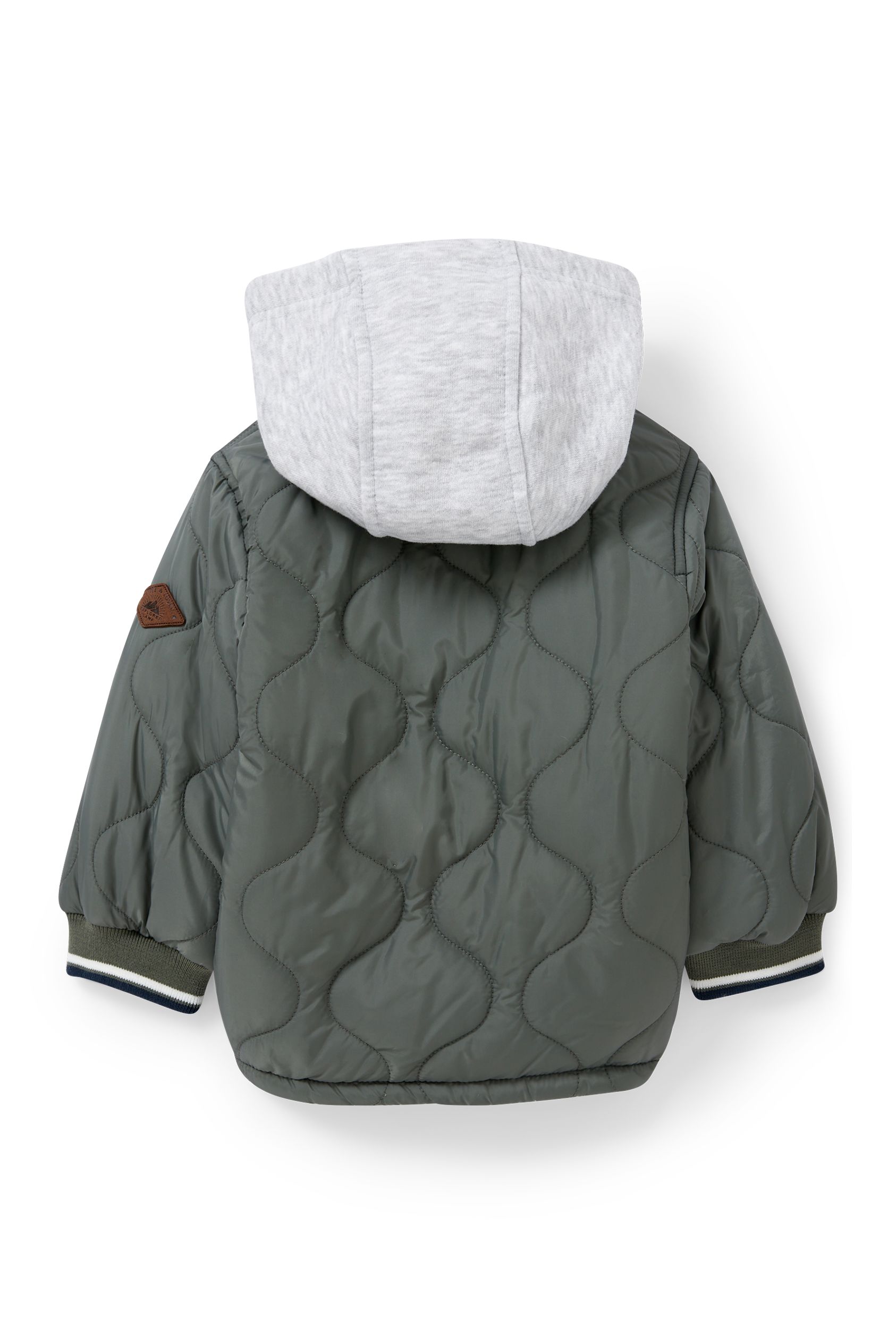 Baby quilted jacket with hood