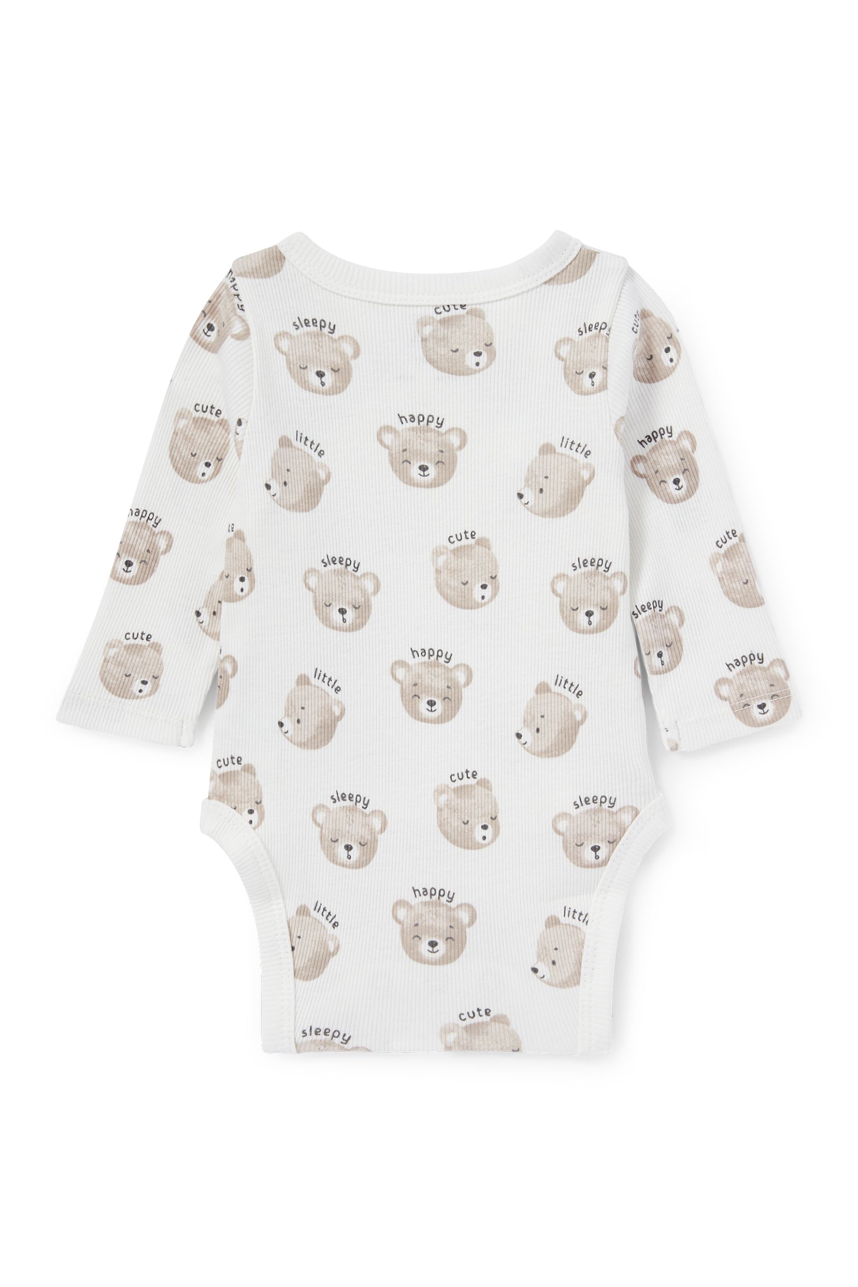 Teddy bear - baby wrapover bodysuit