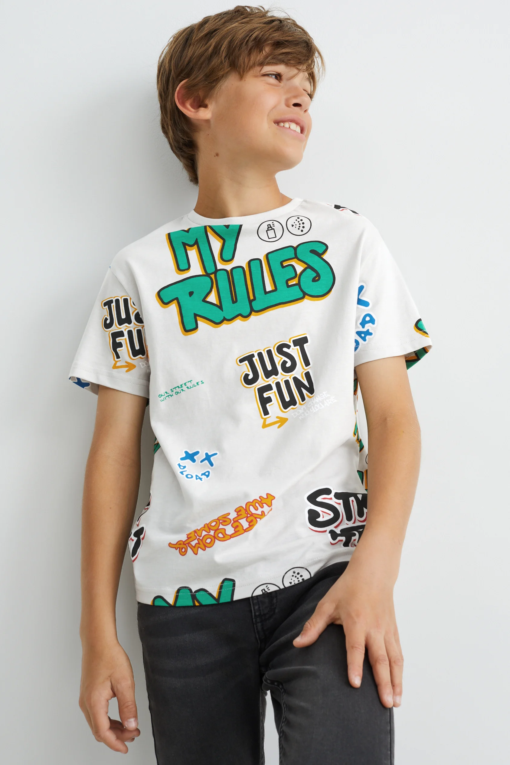 Short sleeve T-shirt - patterned