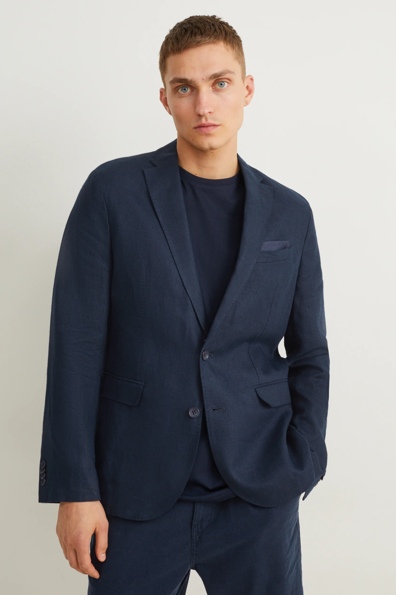 Linen jacket - slim fit