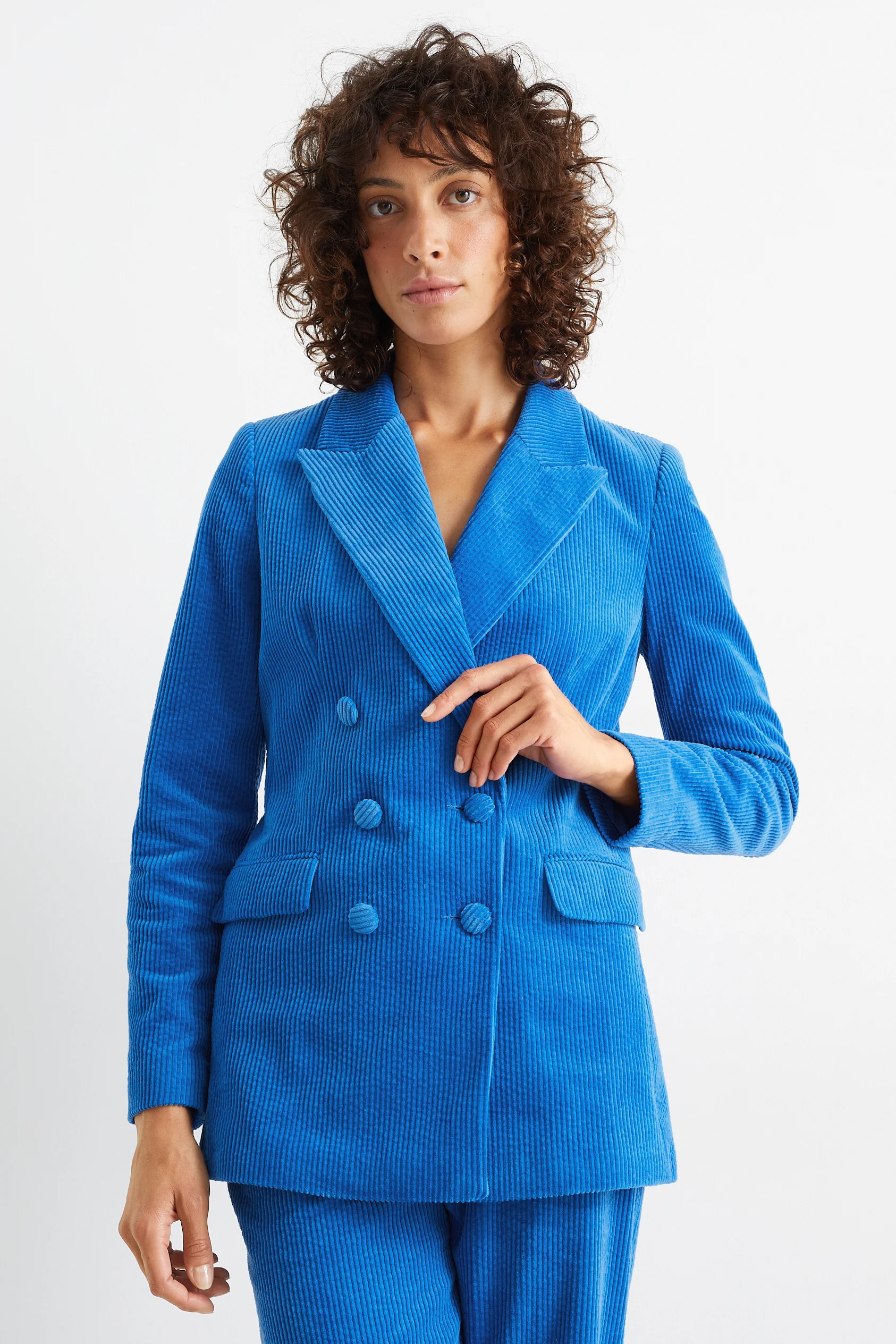 Oversized corduroy blazer