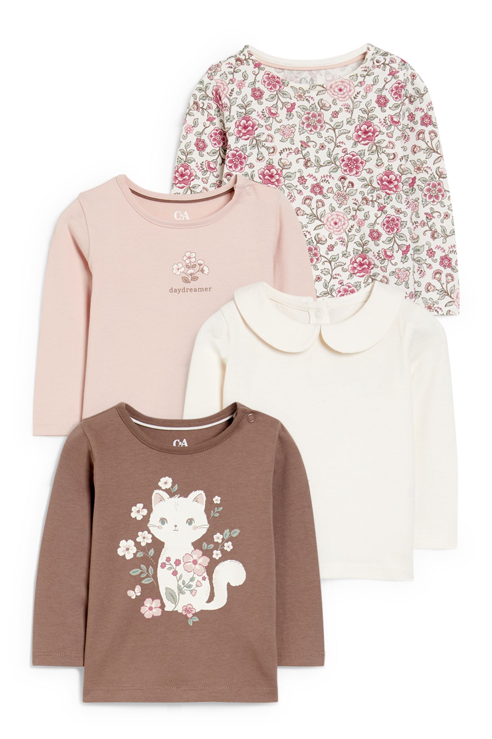 Multipack of 4 - baby long sleeve top