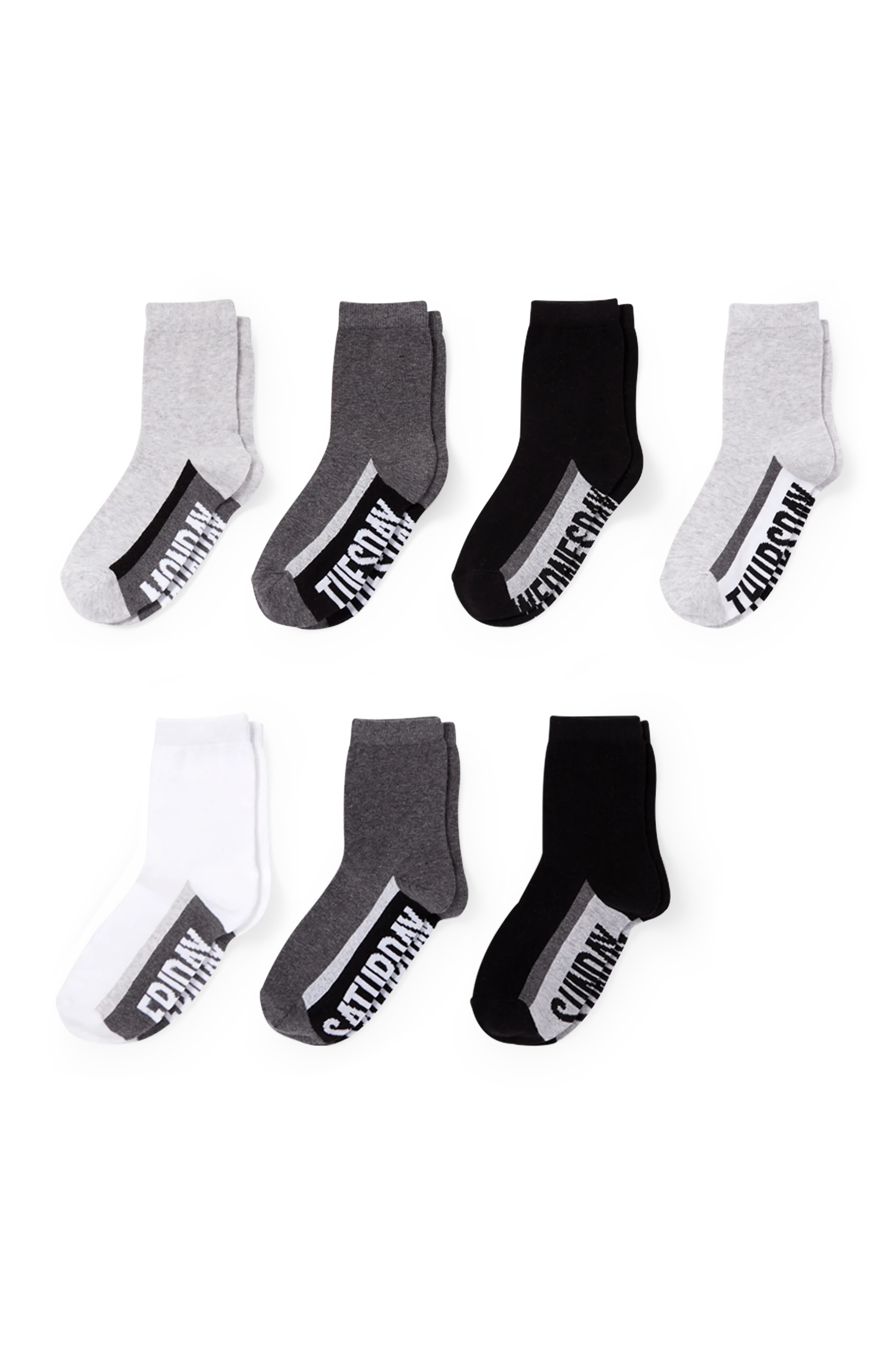 Multipack of 7 - days of the week - socks with motif