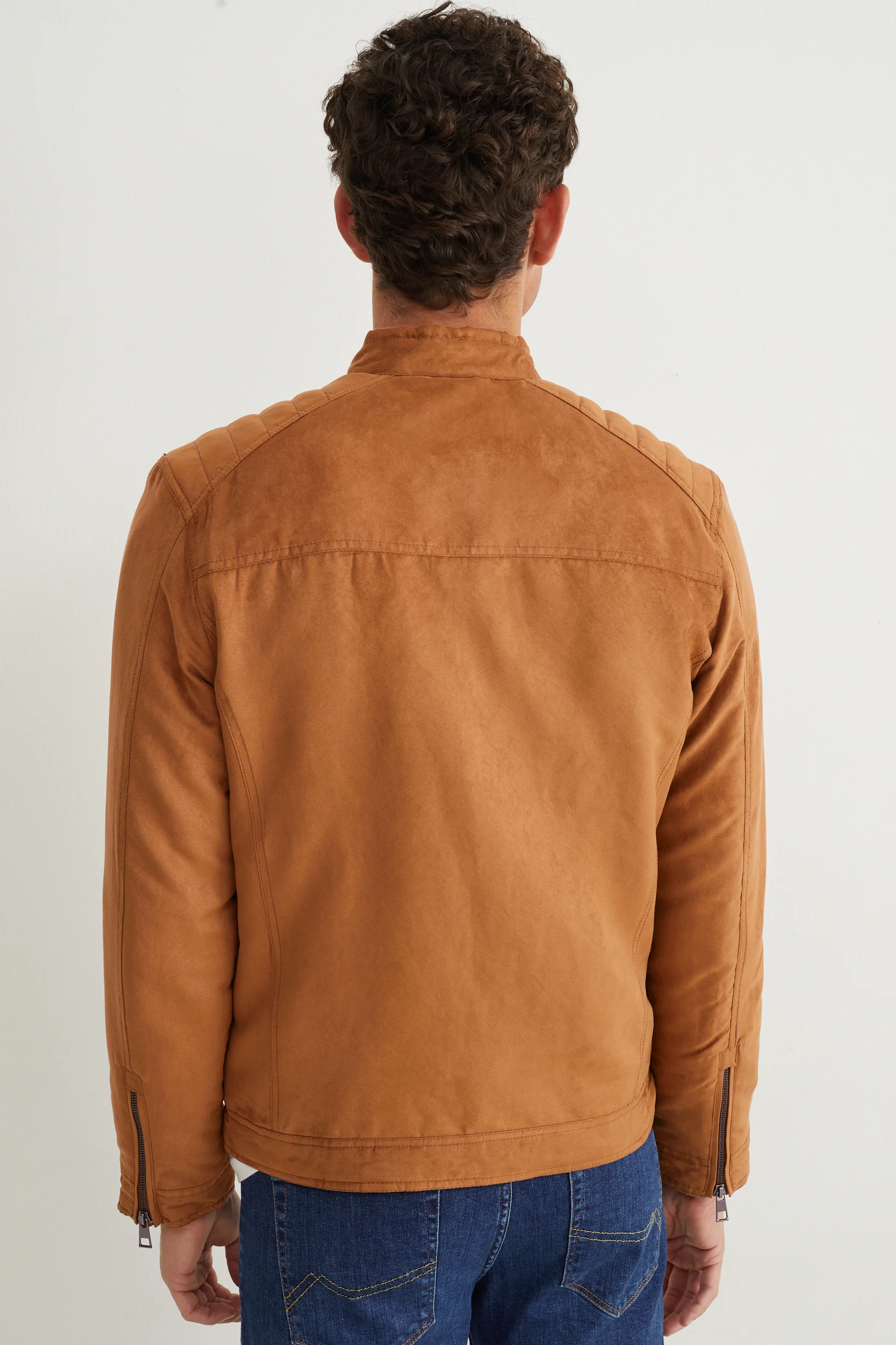 Biker jacket - faux suede