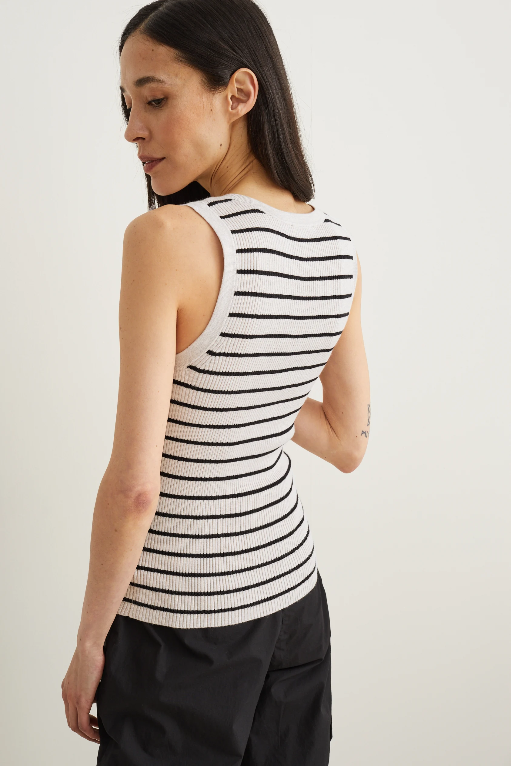 Basic knitted top - striped