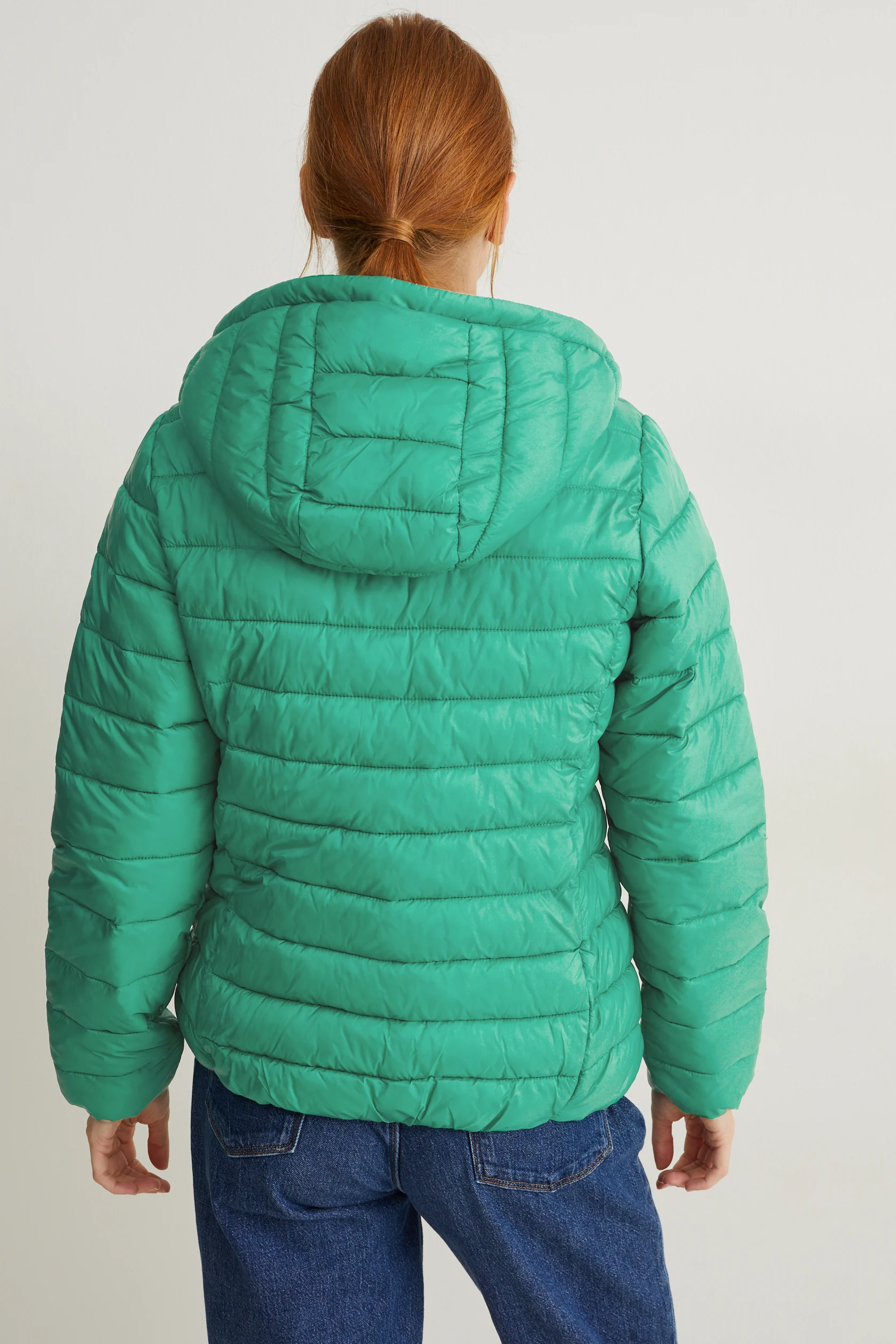 Quilted jacket with hood