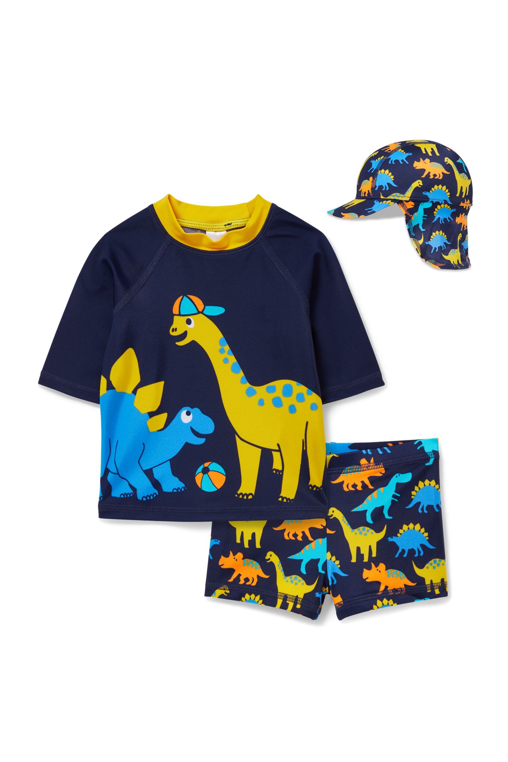 Dinosaur - baby UV swimming outfit - LYCRA? XTRA LIFE? - 3 piece