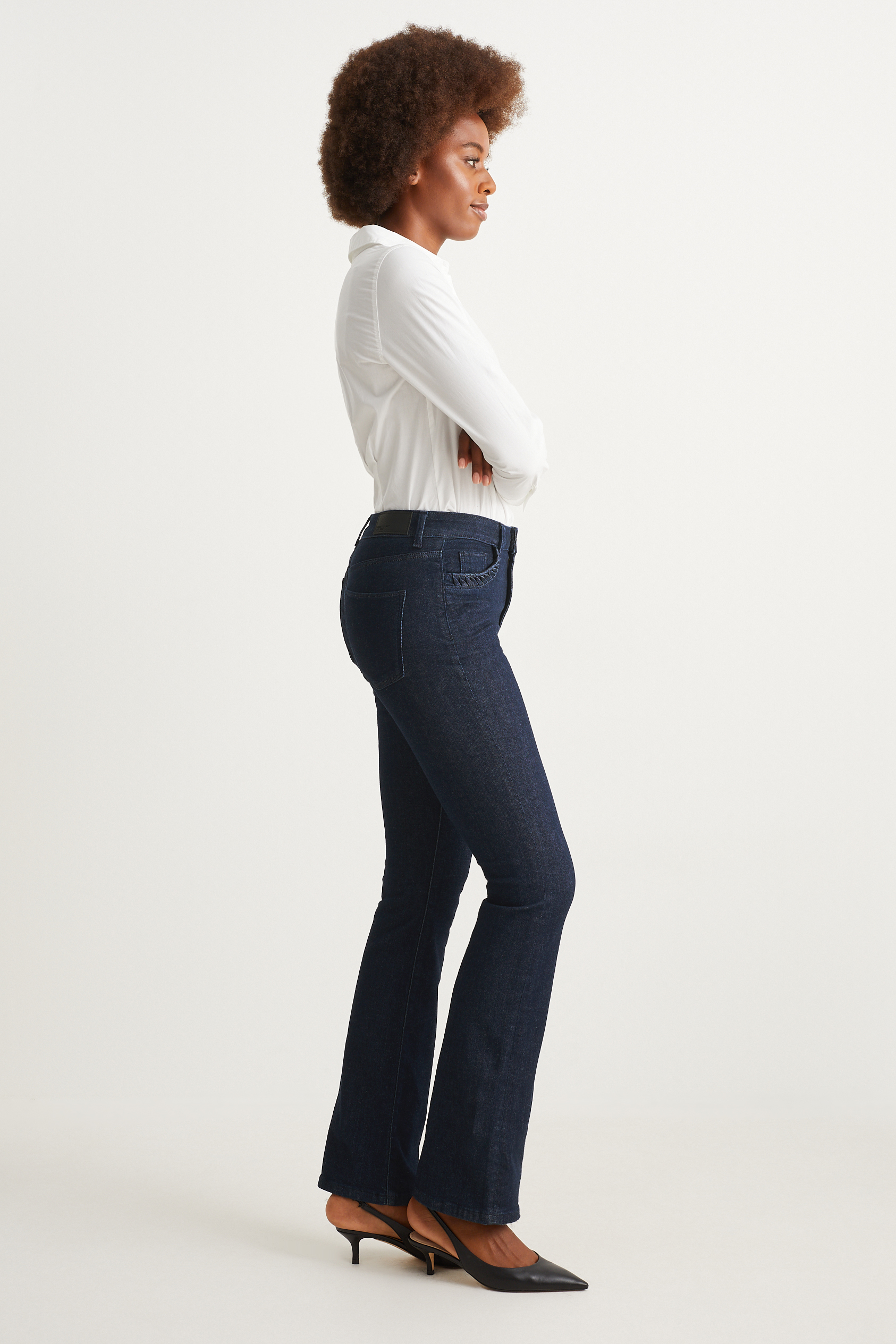 Bootcut jeans - high waist
