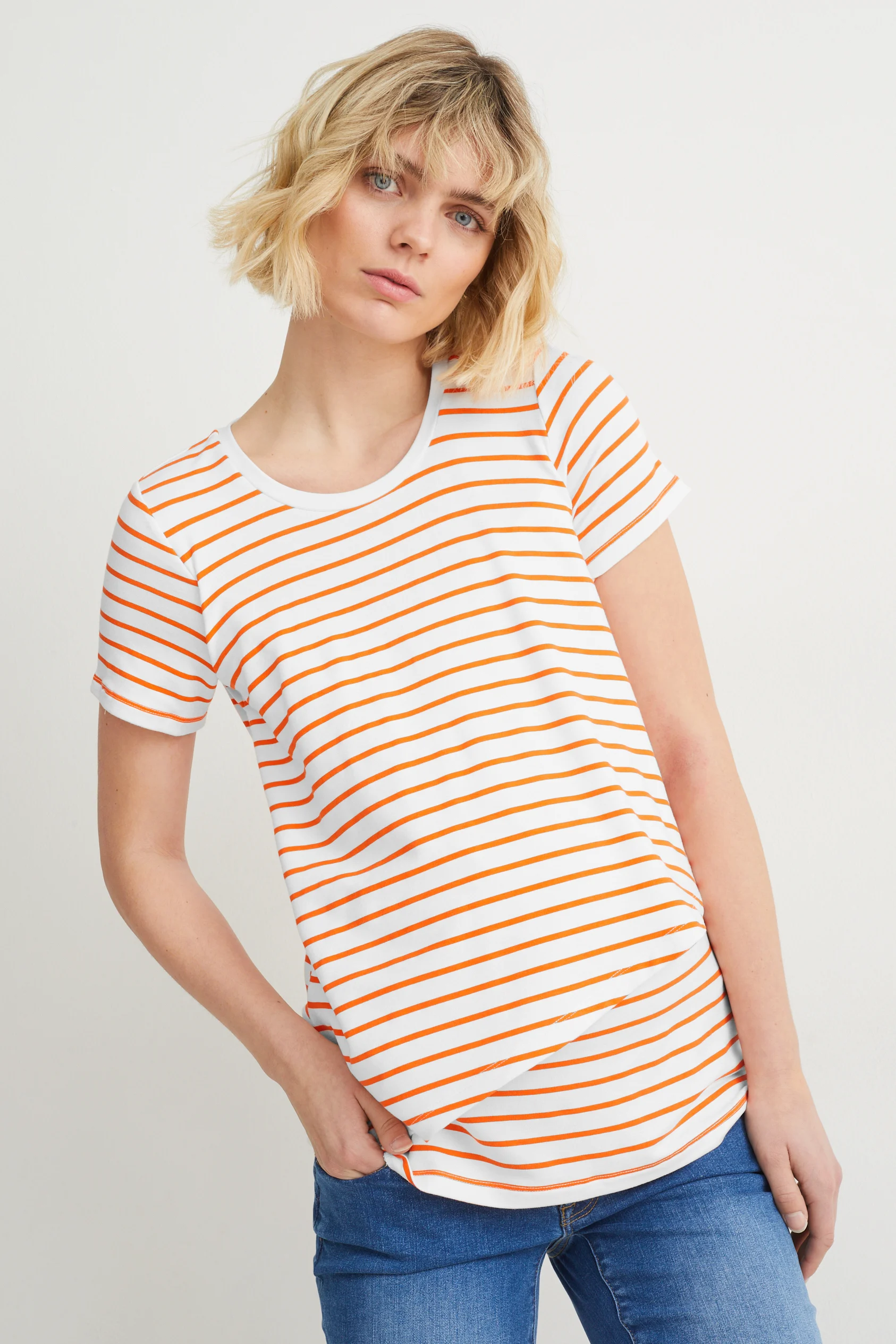 Nursing T-shirt - striped