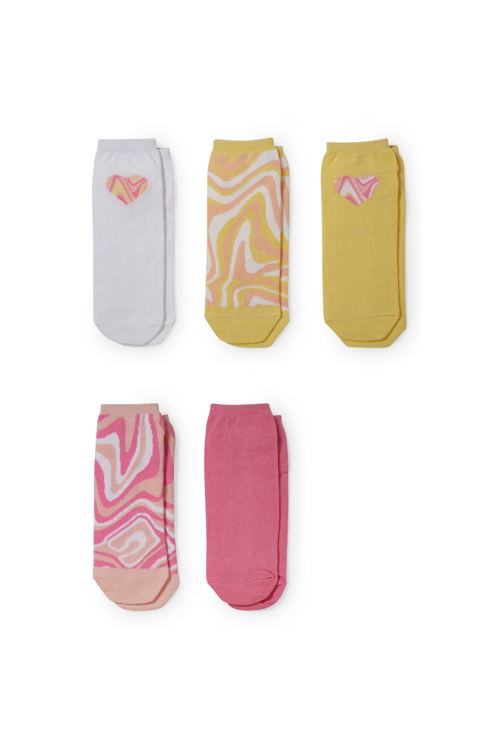 Multipack of 5 - trainer socks - patterned