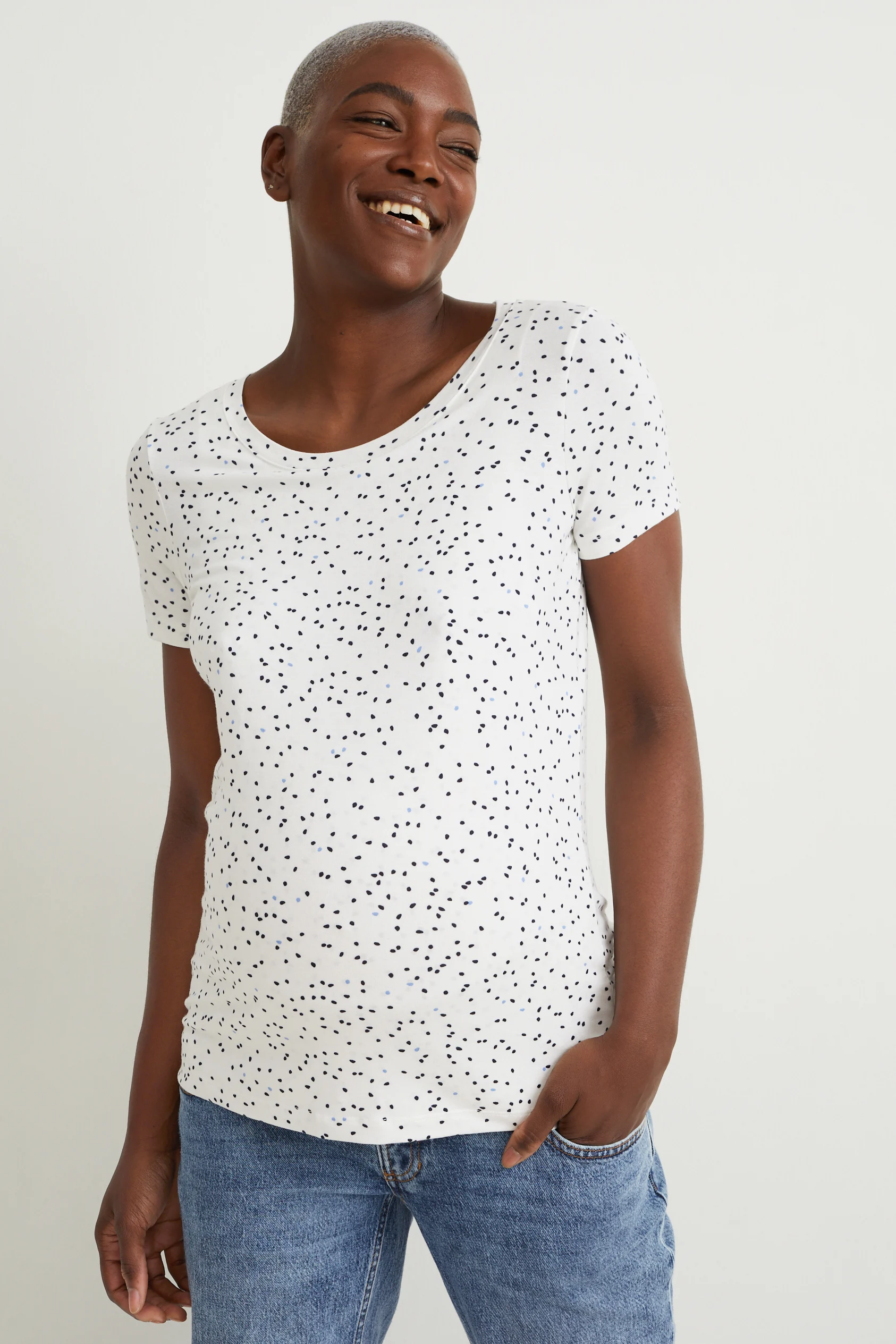 Nursing T-shirt - polka dot