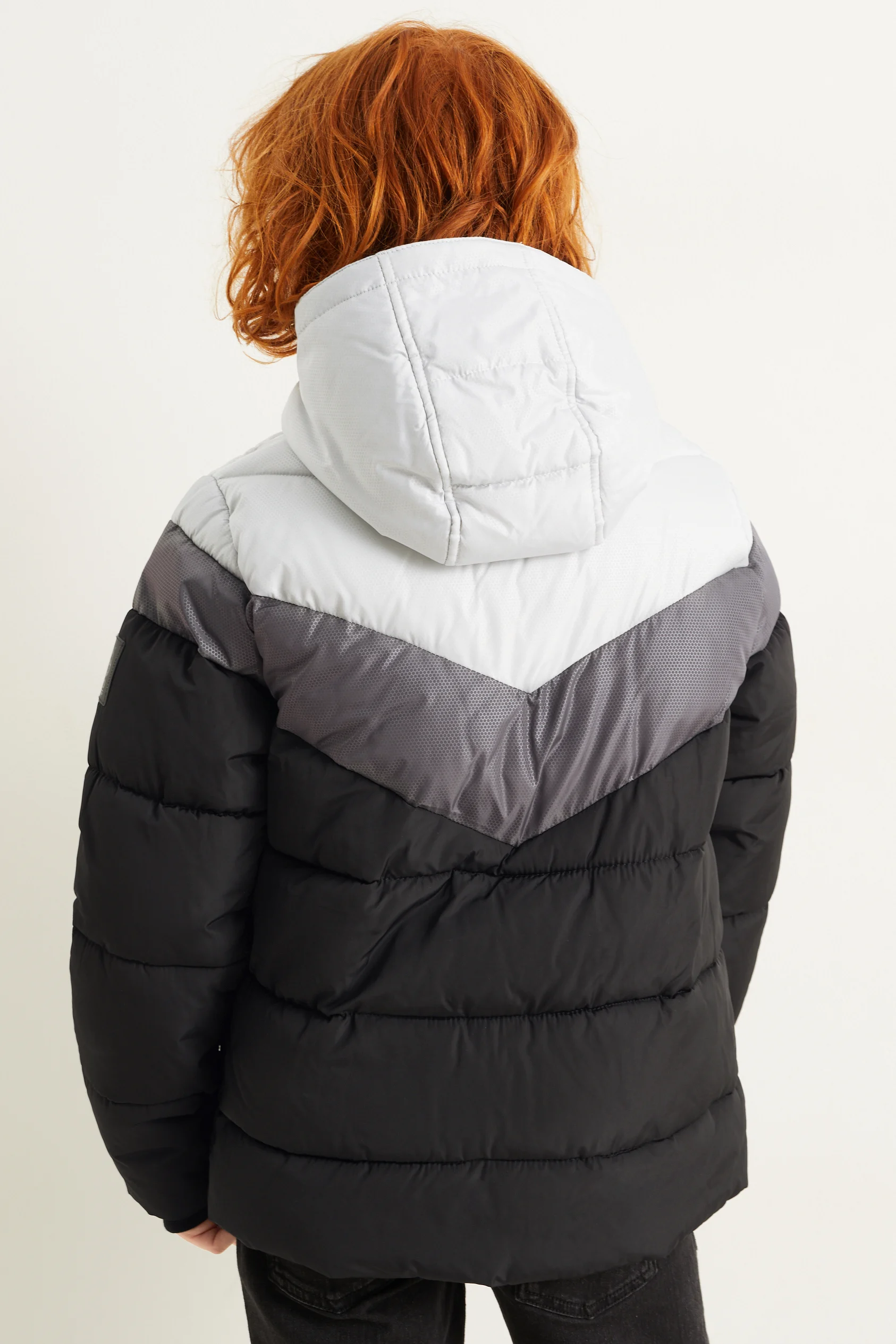 Quilted jacket with hood